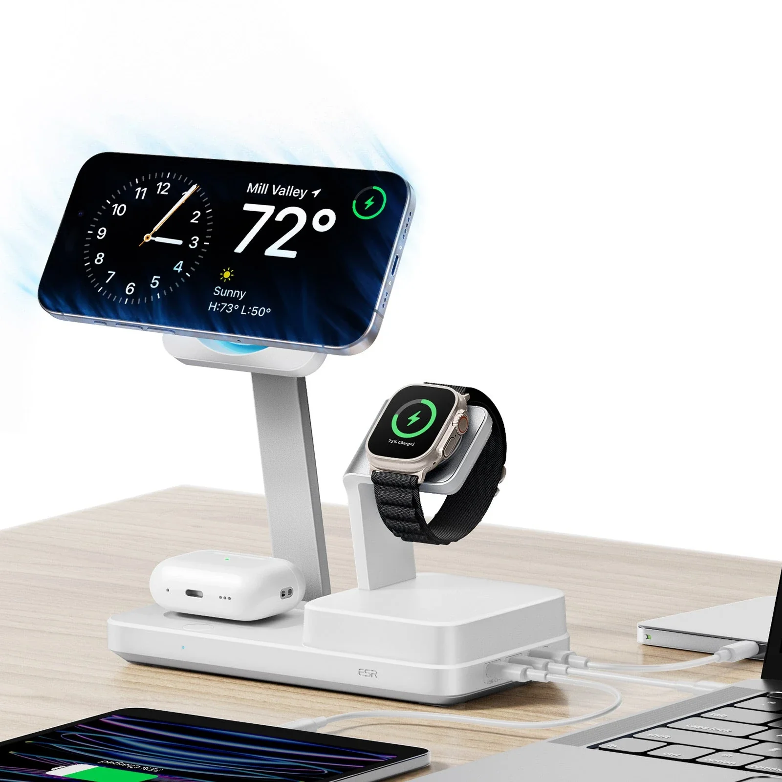 100W 6-in-1 Charging Station with MagSafe + CryoBoost - EU Plug - Image 2