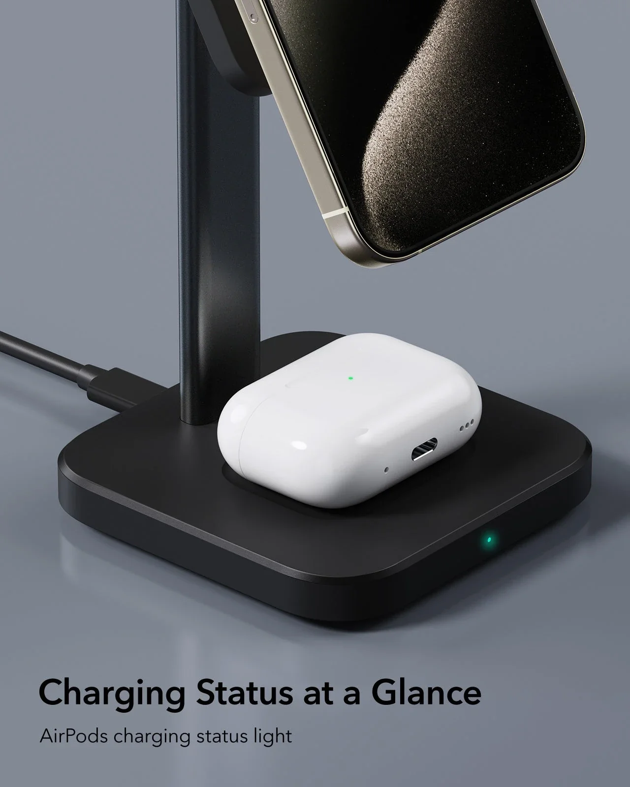 2-in-1 Watch Wireless Charging Set (HaloLock) - White - US PLUG - Image 13