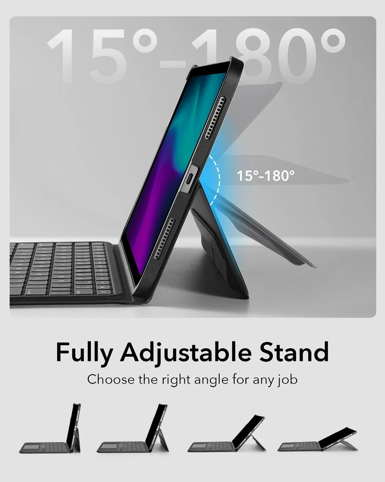 iPad Air 11” (2025/2024) Ascend Keyboard Case - UK Layout-Black - Image 5