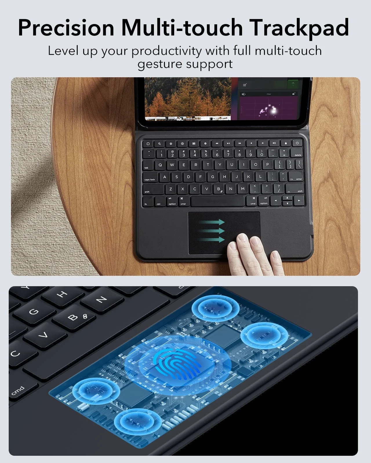 iPad Air 11” (2025/2024) Ascend Keyboard Case - UK Layout-Black - Image 6