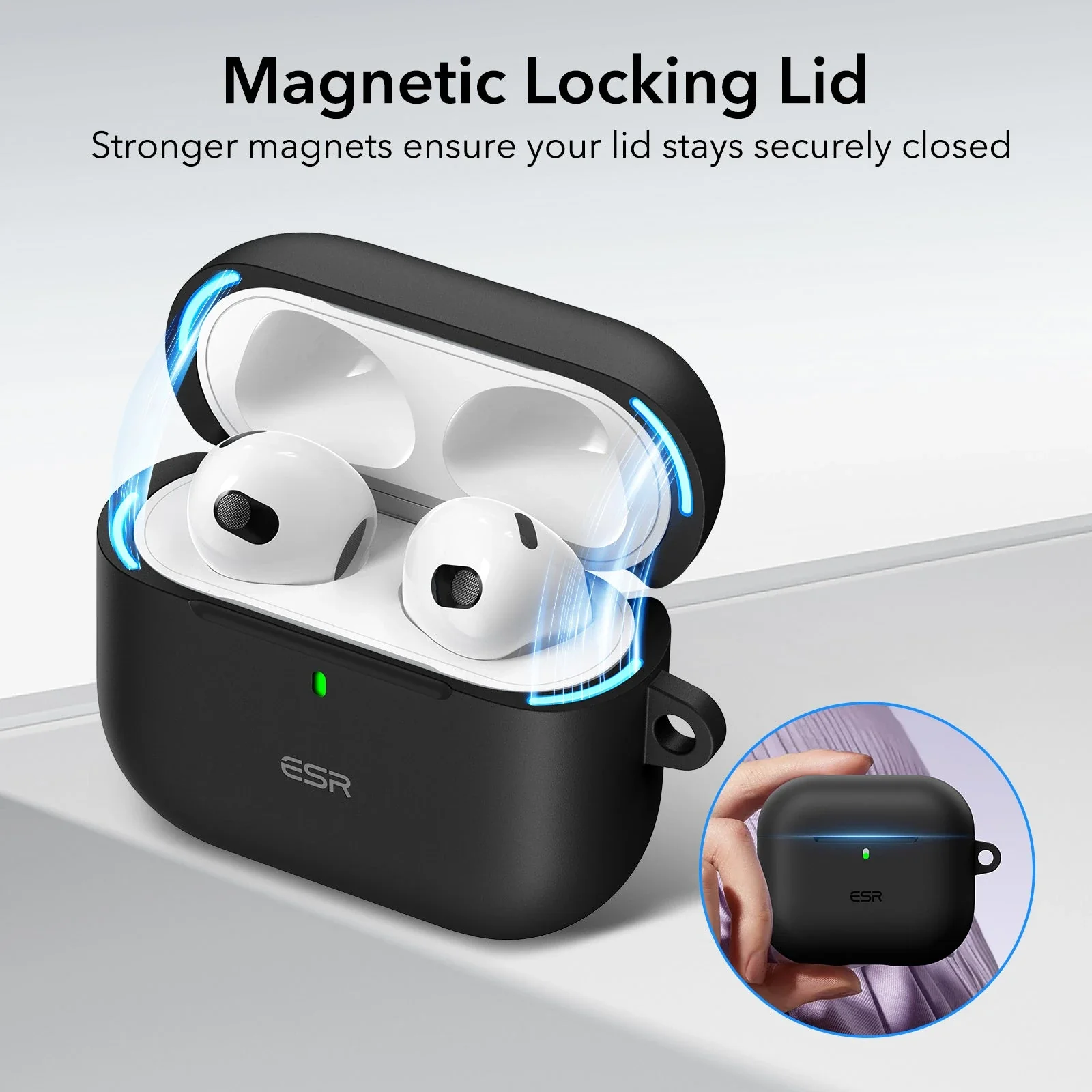 AirPods 4 Cloud Soft Case (HaloLock) - Navy Blue - Image 3