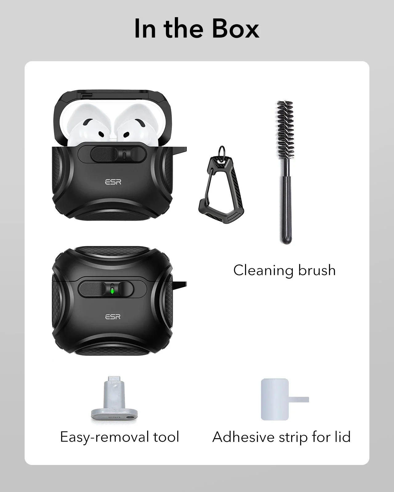 AirPods 4 Cyber FlickLock Case (HaloLock) - Titanium - Image 10