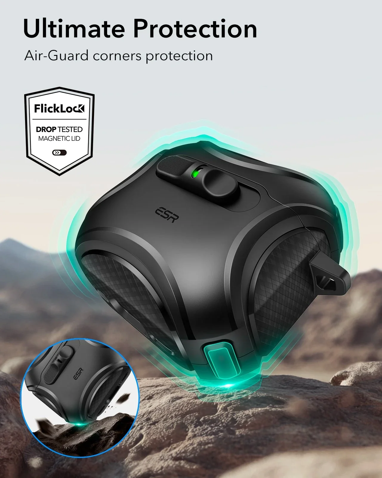 AirPods 4 Cyber FlickLock Case (HaloLock) - Titanium - Image 7