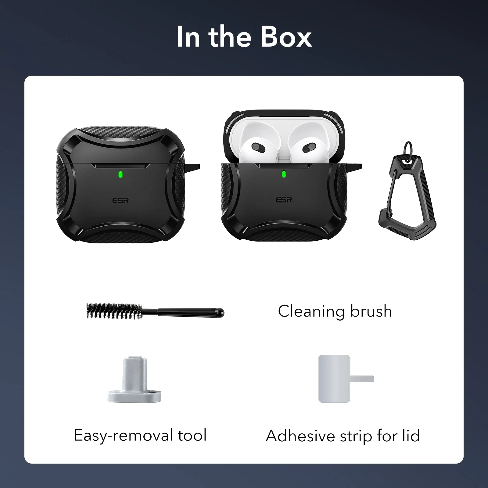 AirPods 4 Cyber Tough Case (HaloLock) - Forest Green - Image 4