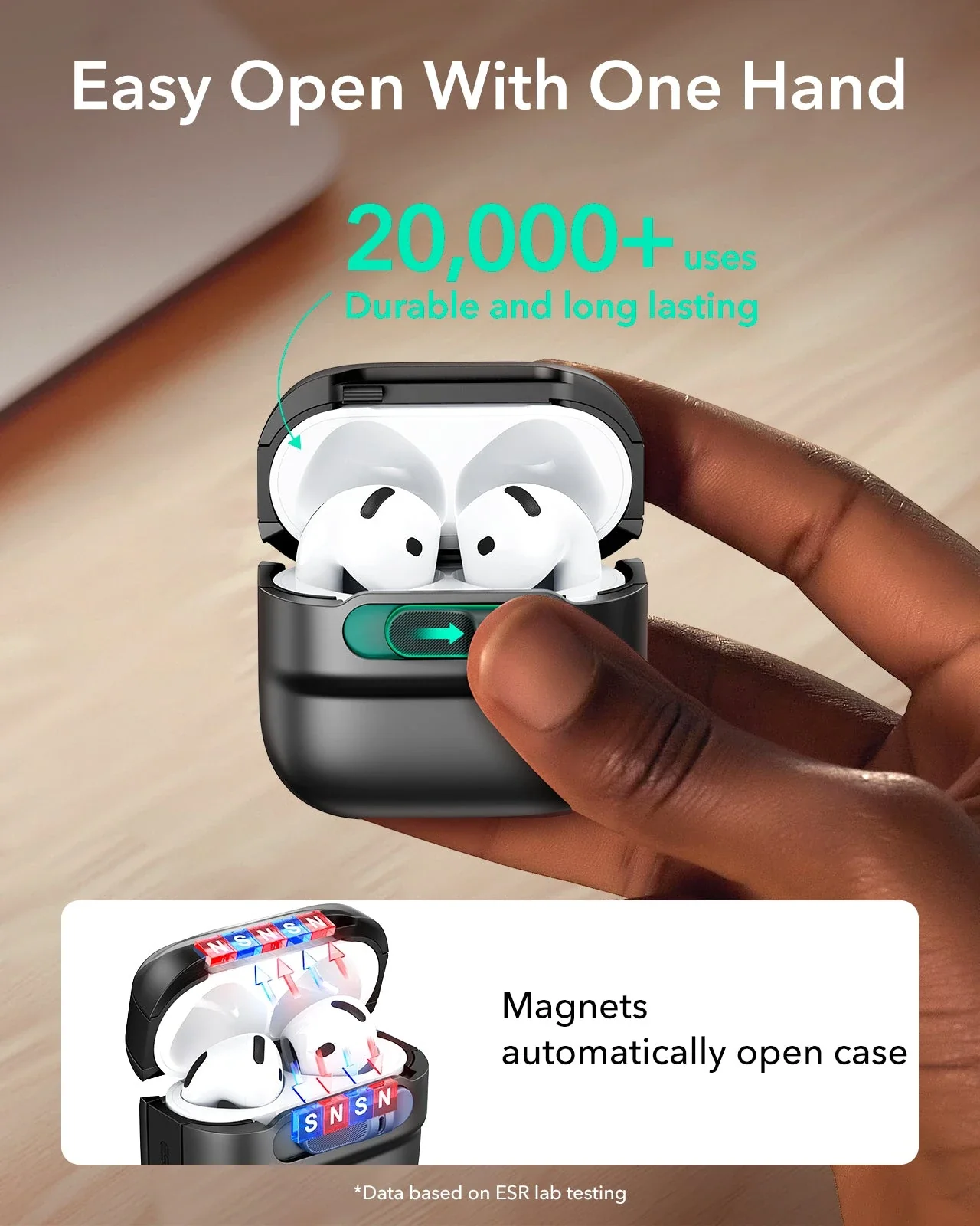 AirPods 4 Pulse FlickLock Case (HaloLock) - Dark Blue - Image 5