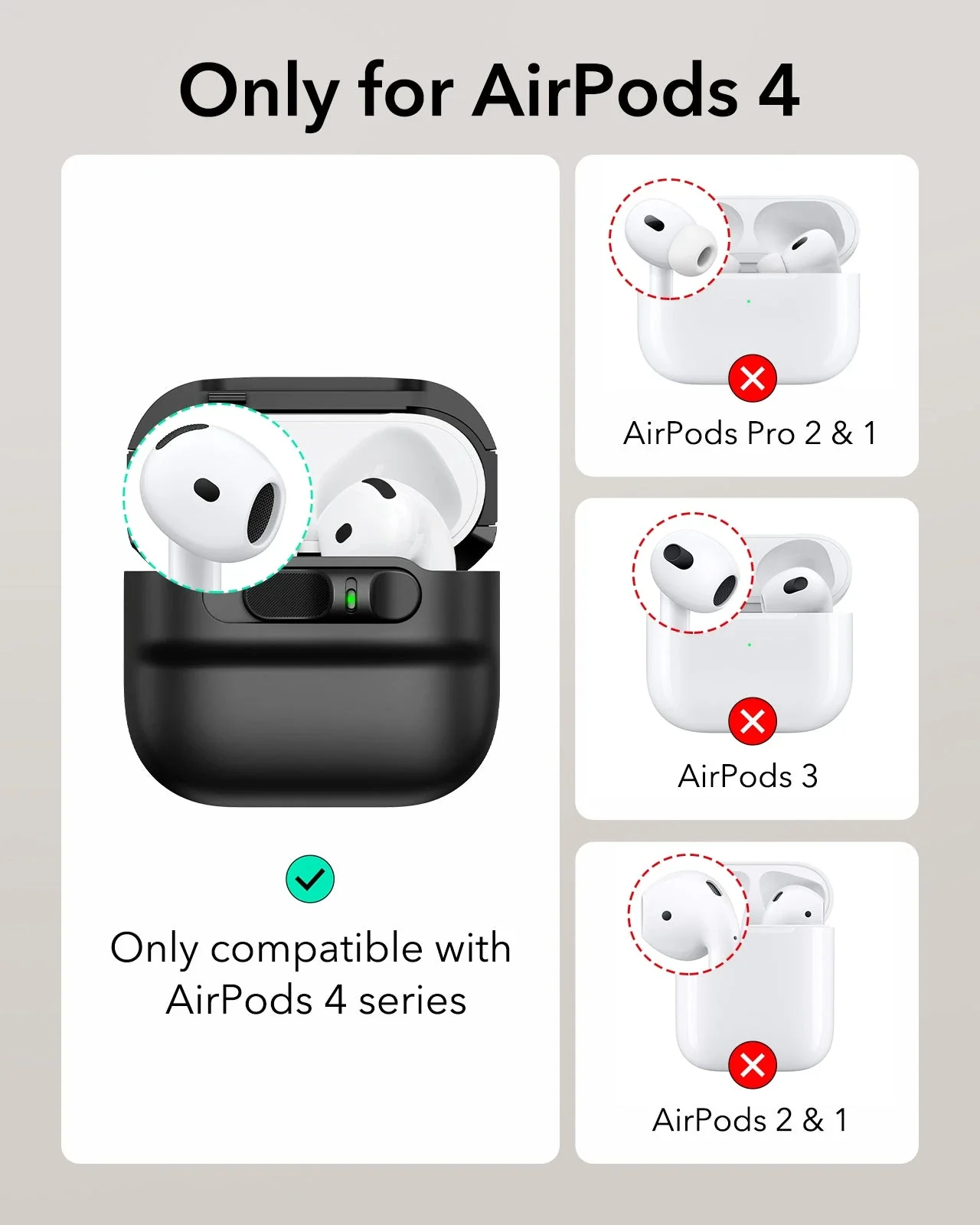 AirPods 4 Pulse FlickLock Case (HaloLock) - White - Image 2