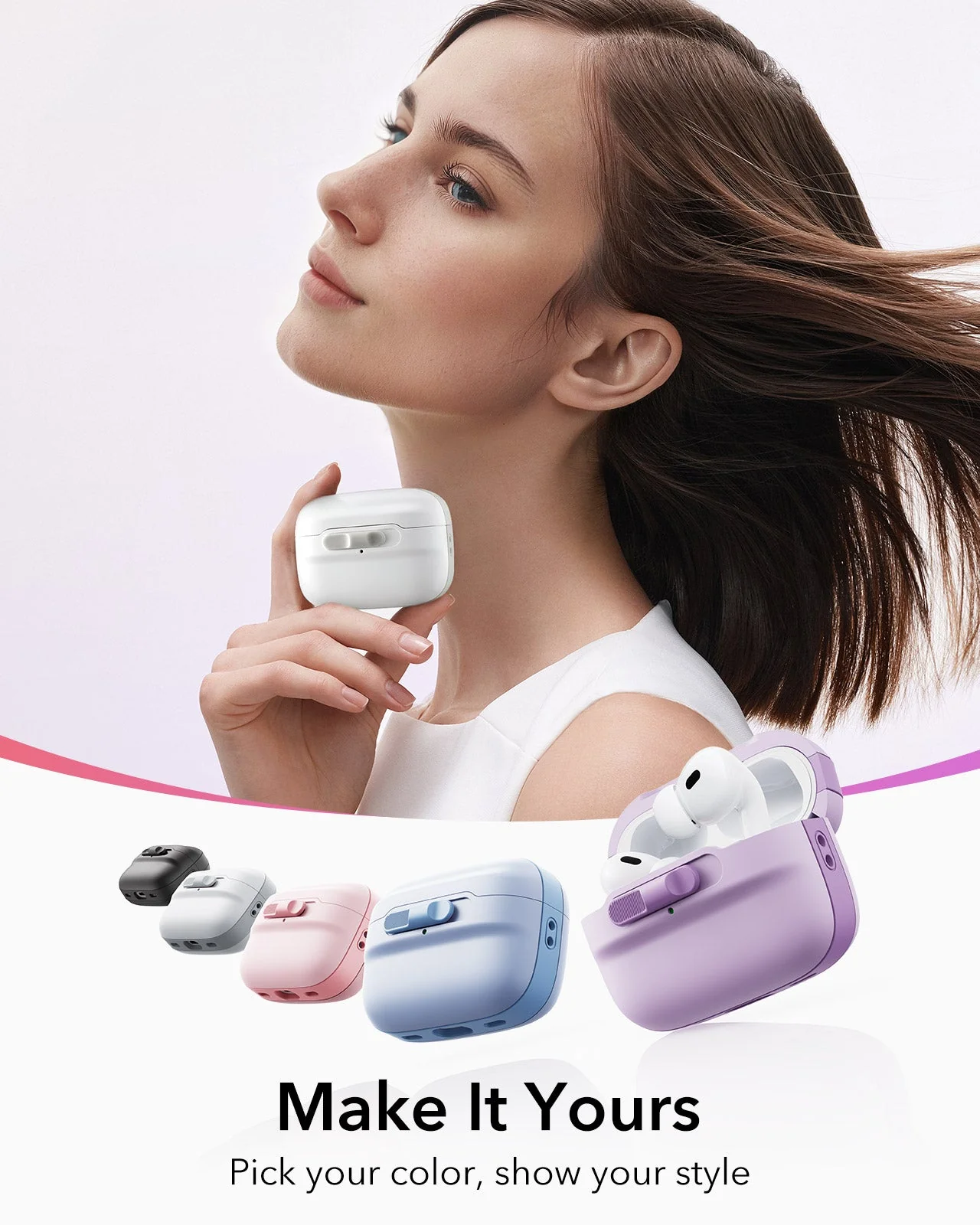 AirPods Pro (2023/2022/2019) Pulse FlickLock Case (HaloLock) - White - Image 9