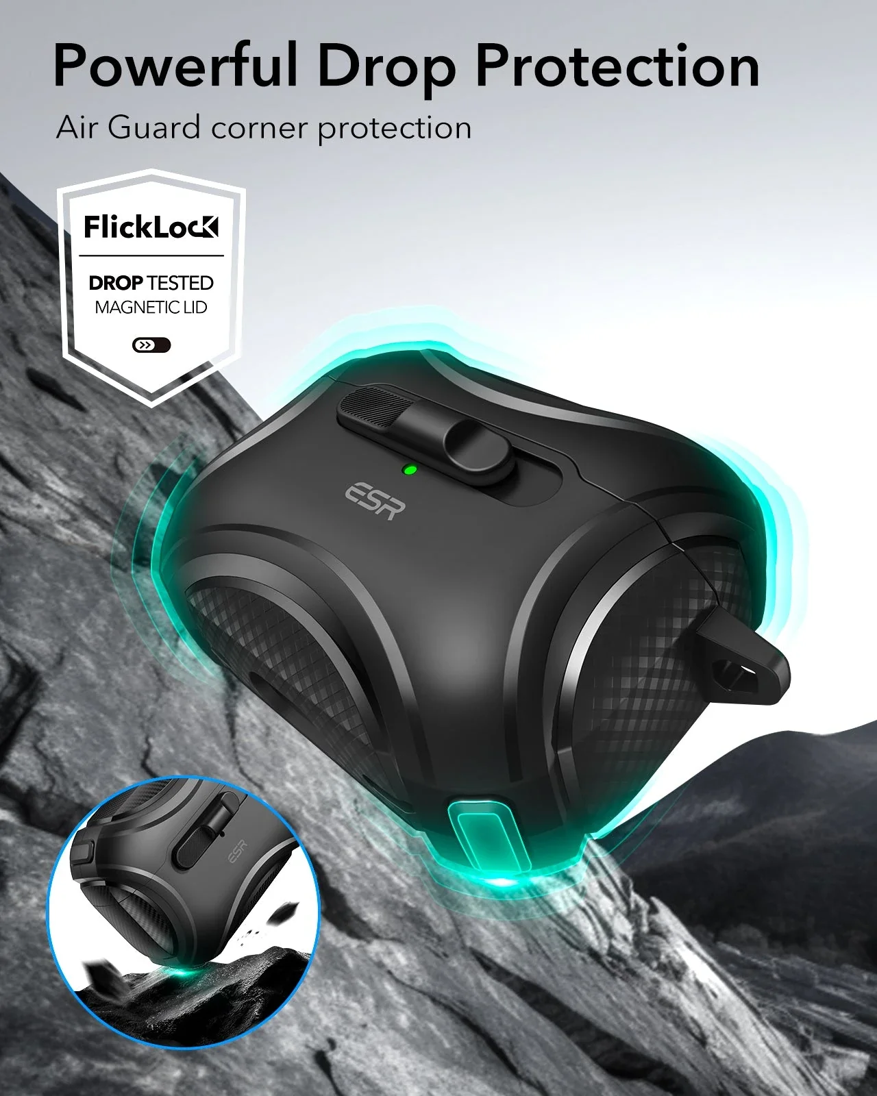 AirPods Pro (2023/2022/2019) Cyber FlickLock Case (HaloLock) - Red - Image 6