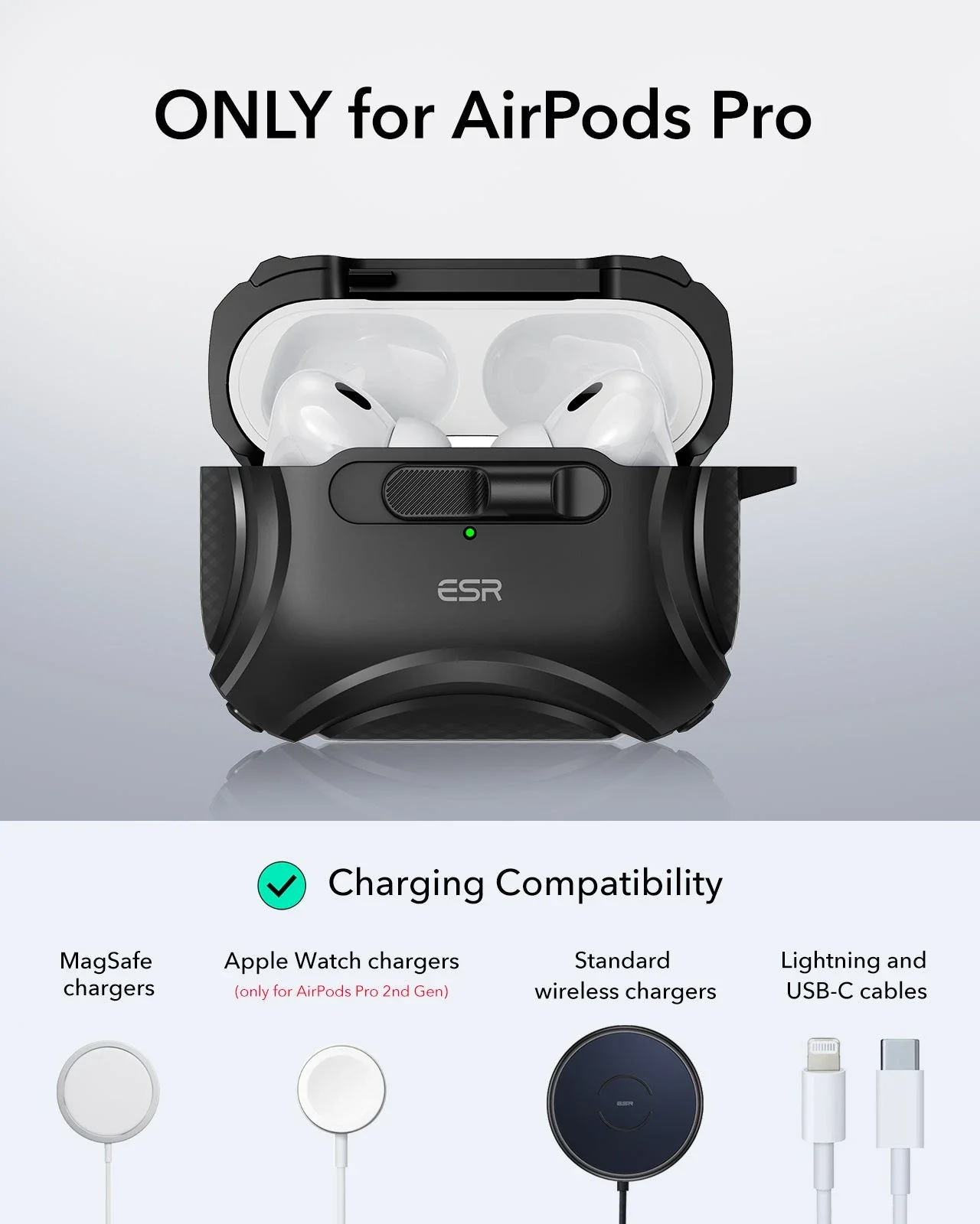 AirPods Pro (2023/2022/2019) Cyber FlickLock Case (HaloLock) - Red - Image 9