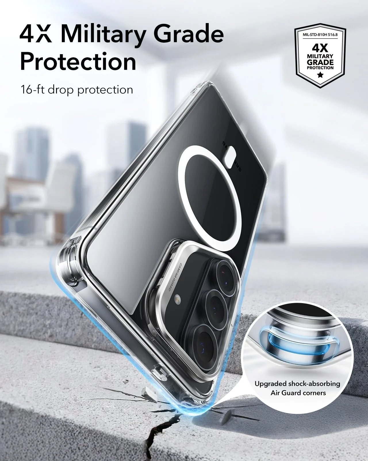 Galaxy S26 Plus Classic Hybrid Magnetic Case (Stash Stand) - Clear - Image 3