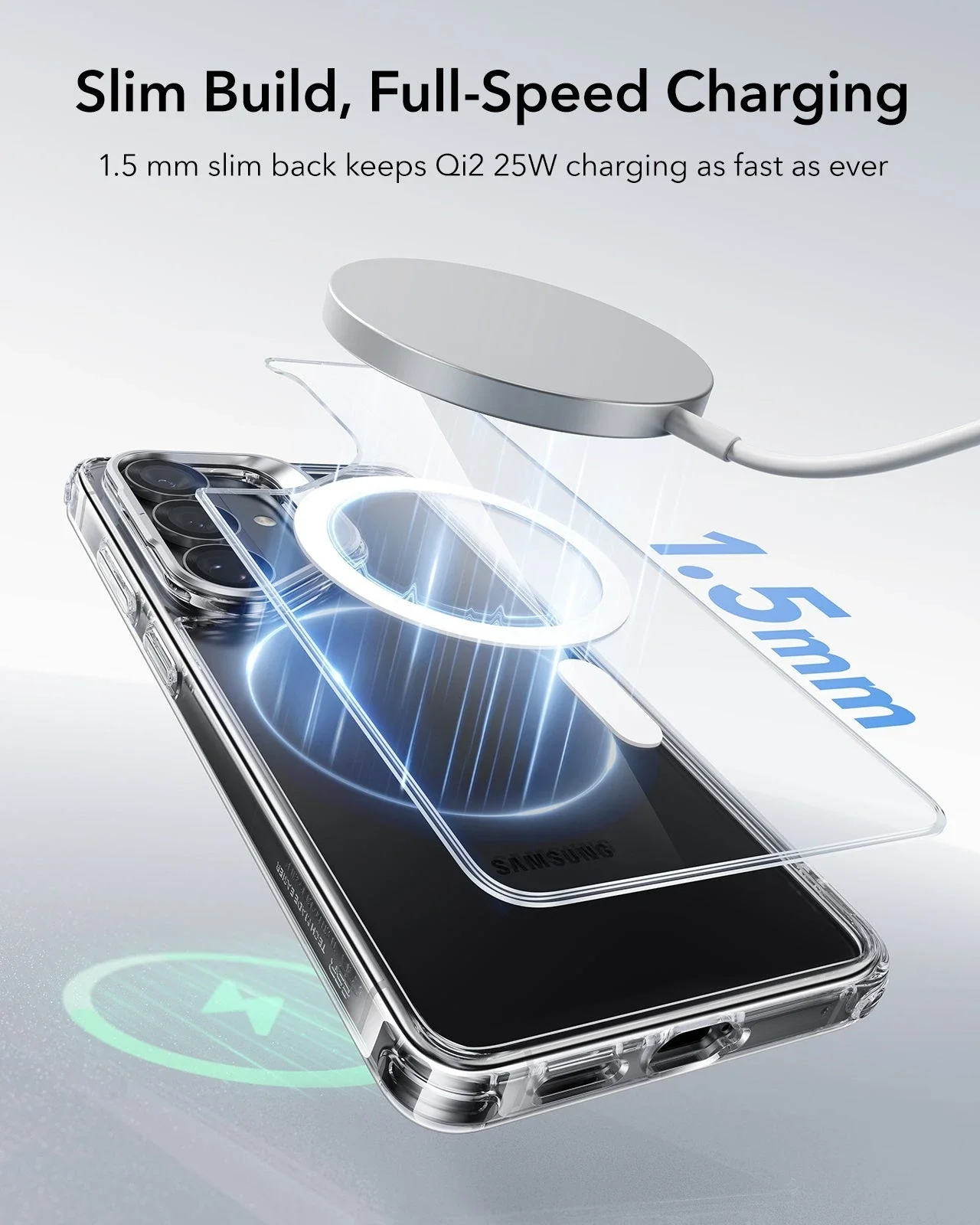 Galaxy S26 Plus Classic Hybrid Magnetic Case (Stash Stand) - Clear - Image 7