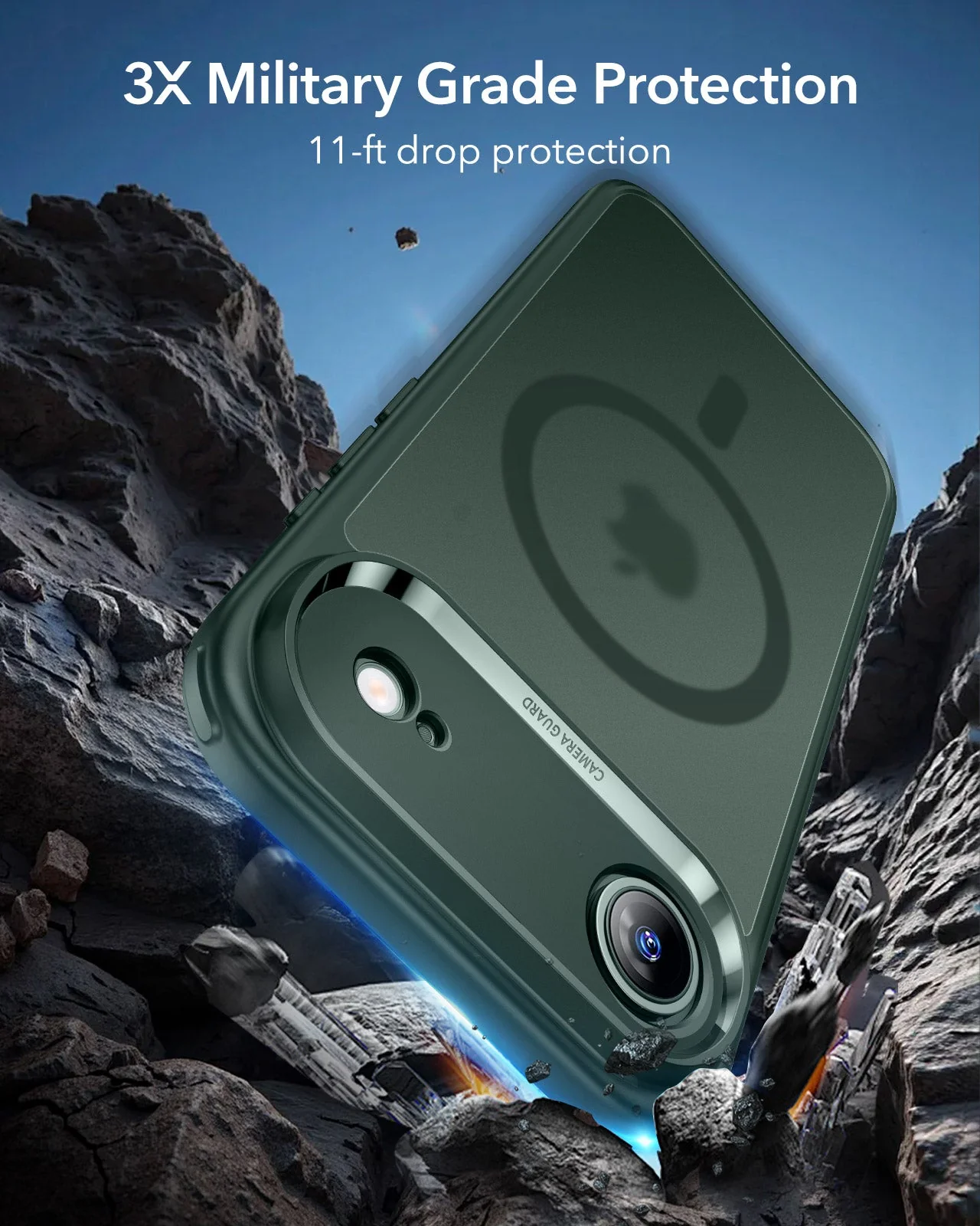 iPhone Air Classic Hybrid Magnetic Case (Camera Control) - Frosted Green - Image 4