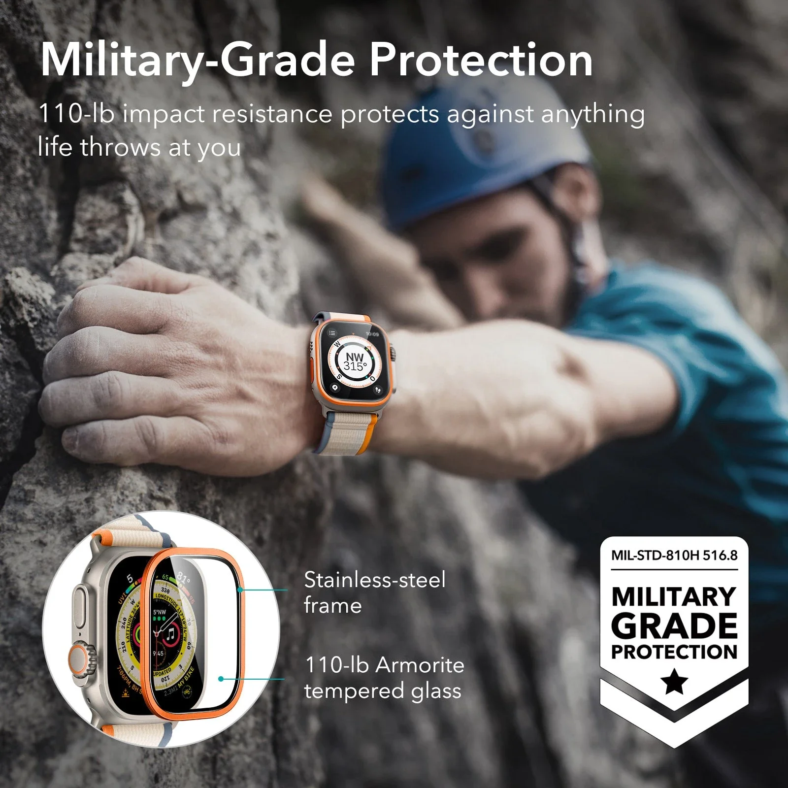 Apple Watch Ultra Armorite Screen Protector - Navy Blue - Image 5
