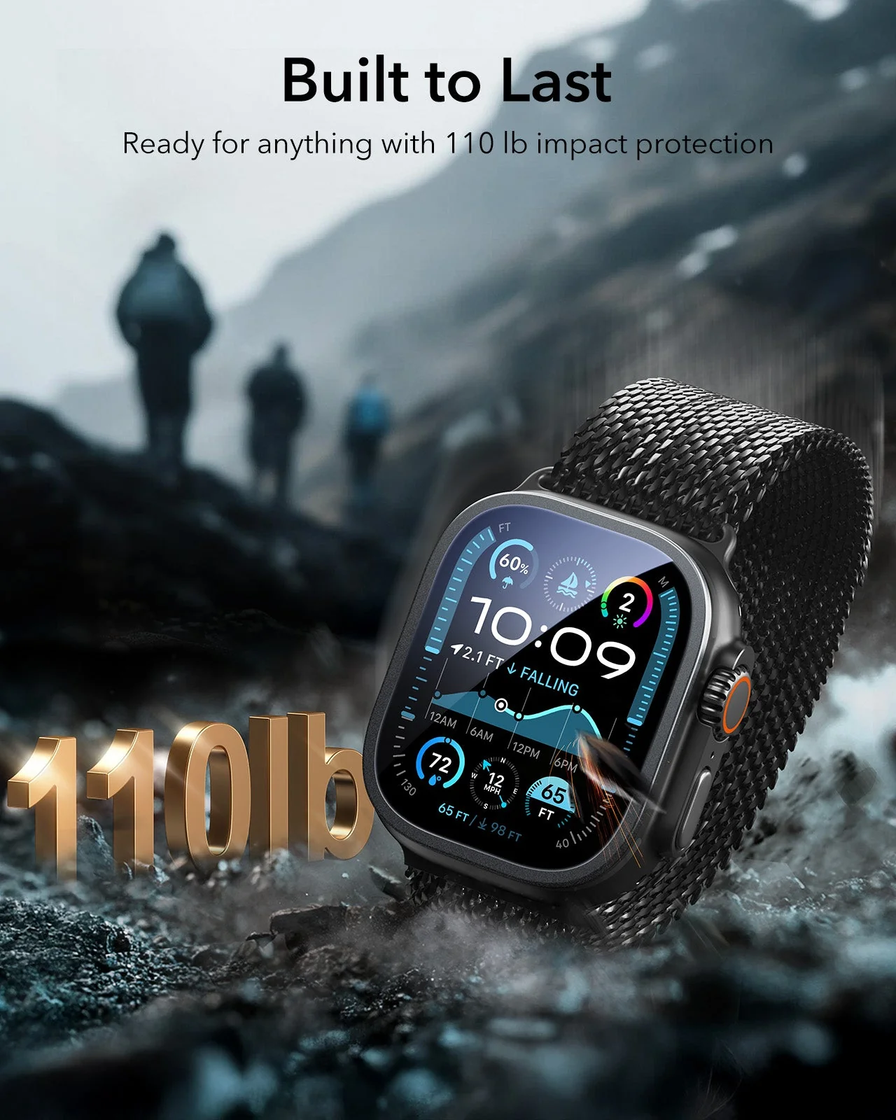 Apple Watch Ultra 3 Armorite Screen Protector - Titanium / Black - Image 9