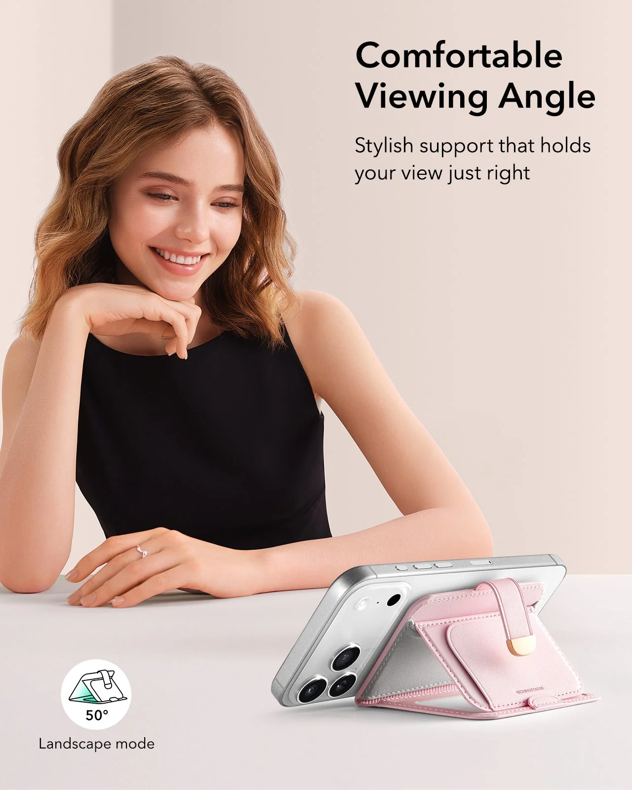 Aura Clutch Magnetic Wallet - Pink - Image 9