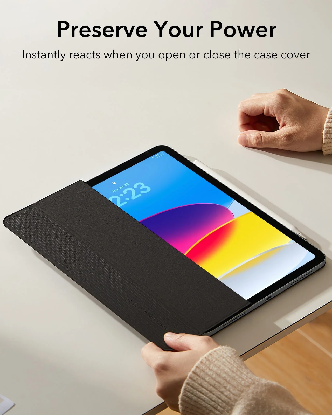 iPad 11" (A18) 2026 Rebound Magnetic Case - Black - Image 9
