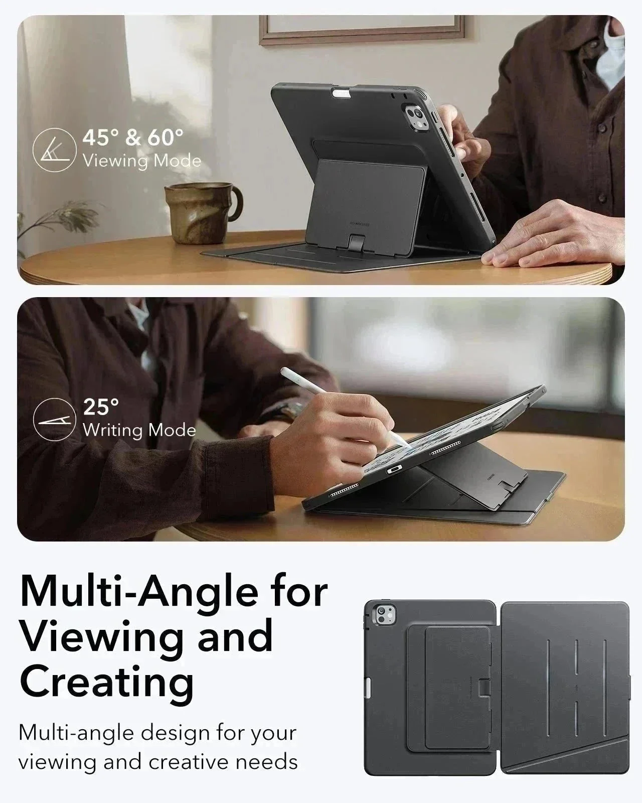 iPad Pro 11″ (2024) Flip Magnetic Case with Pencil Bundle - Black - Image 7