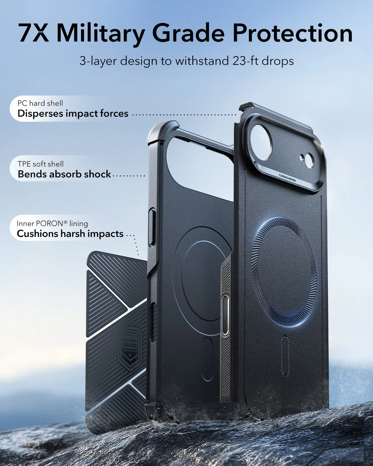 iPhone Air Cyber Tough Magnetic Case (Camera Control) - Black - Image 4