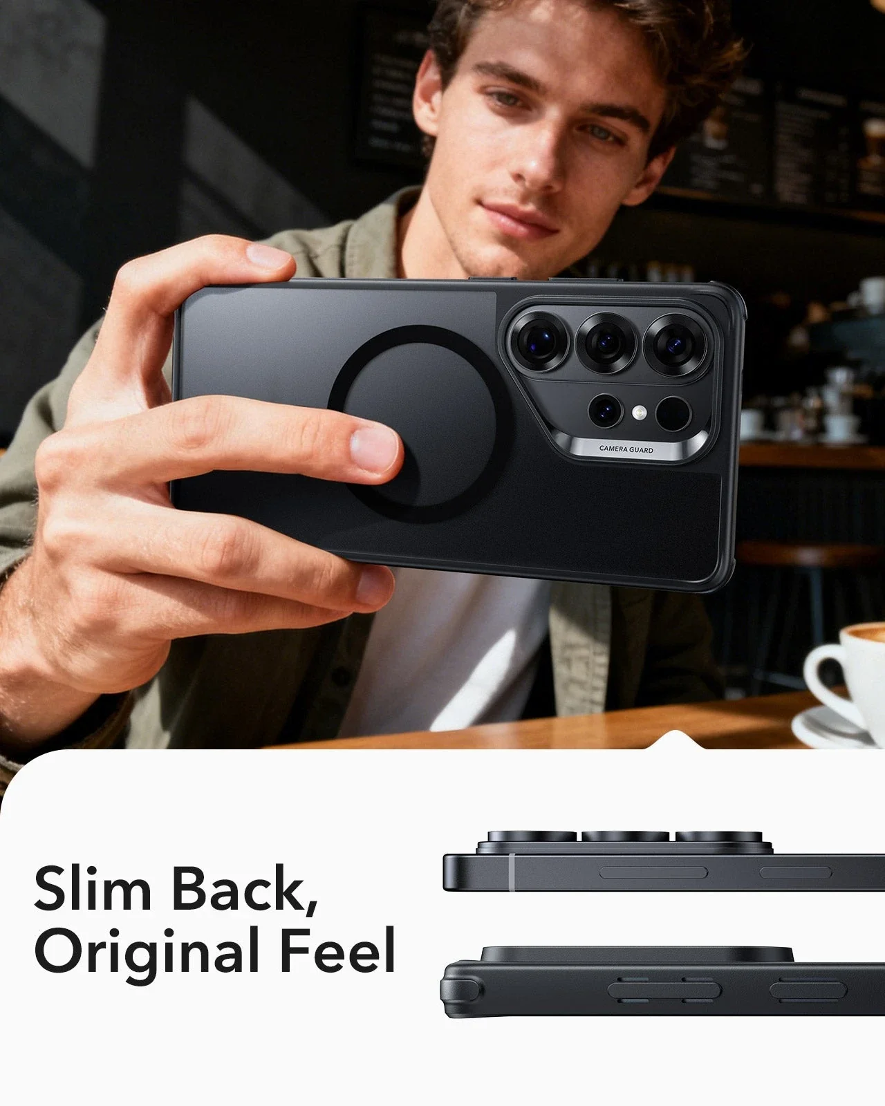 Galaxy S26 Ultra Classic Hybrid Magnetic Case - Frosted Black - Image 8