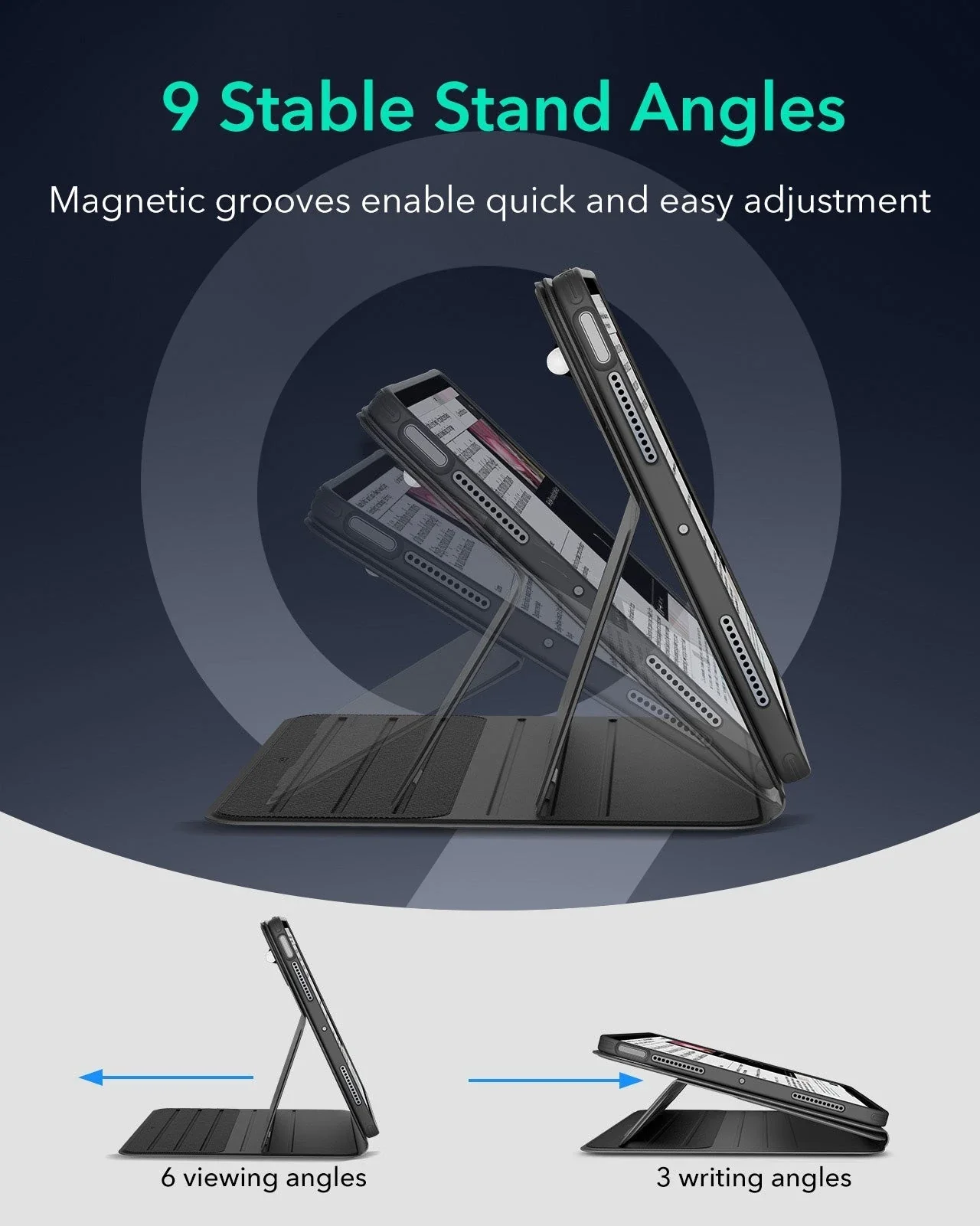 iPad Air 11" (M4) 2026 Bundle Shift Magnetic Case, Papel-Feel Magnetic & Armorite® Protection - Black - Image 7