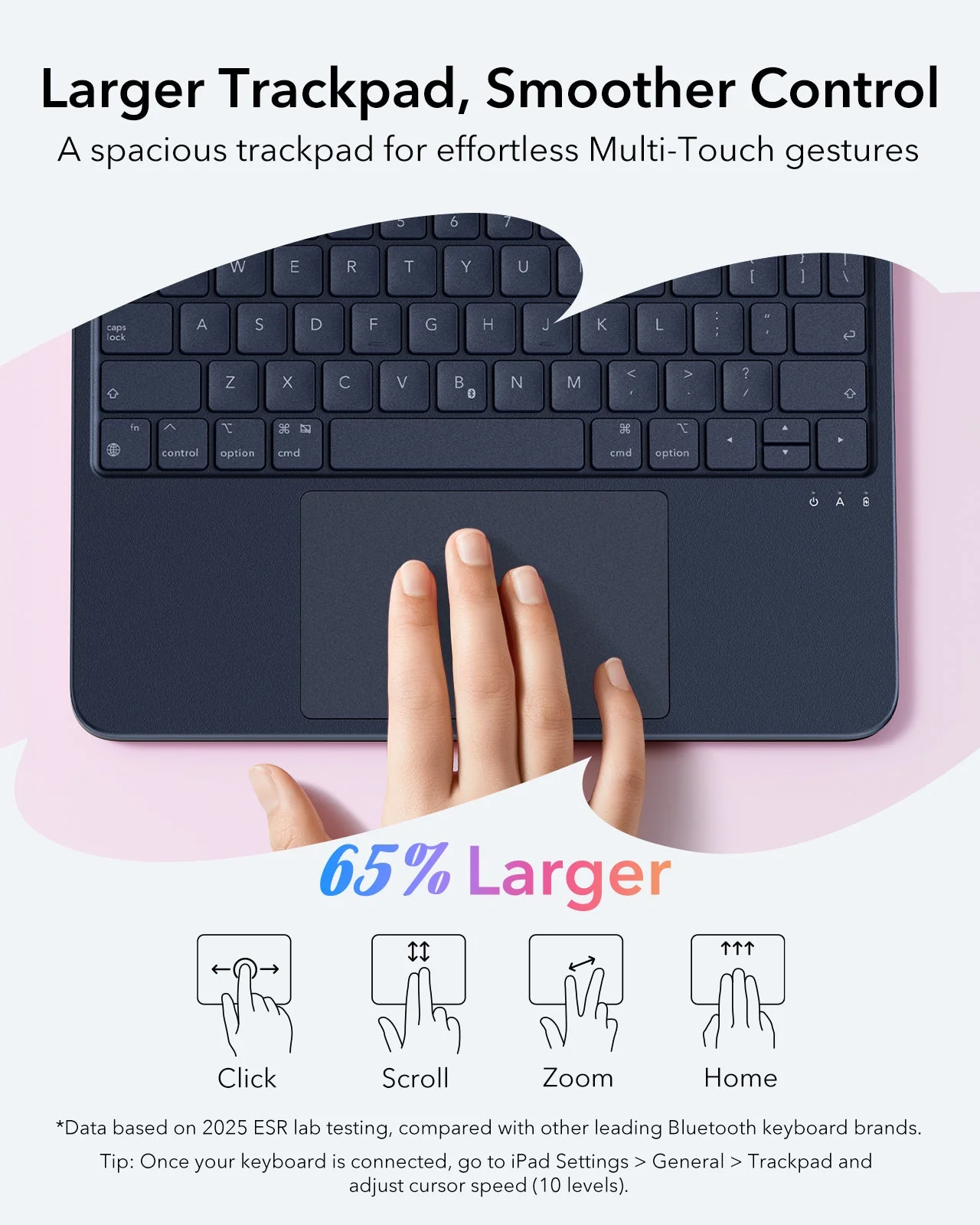iPad 10th Gen Flex Keyboard Case (Detachable)  - US Layout-Blue - Image 6