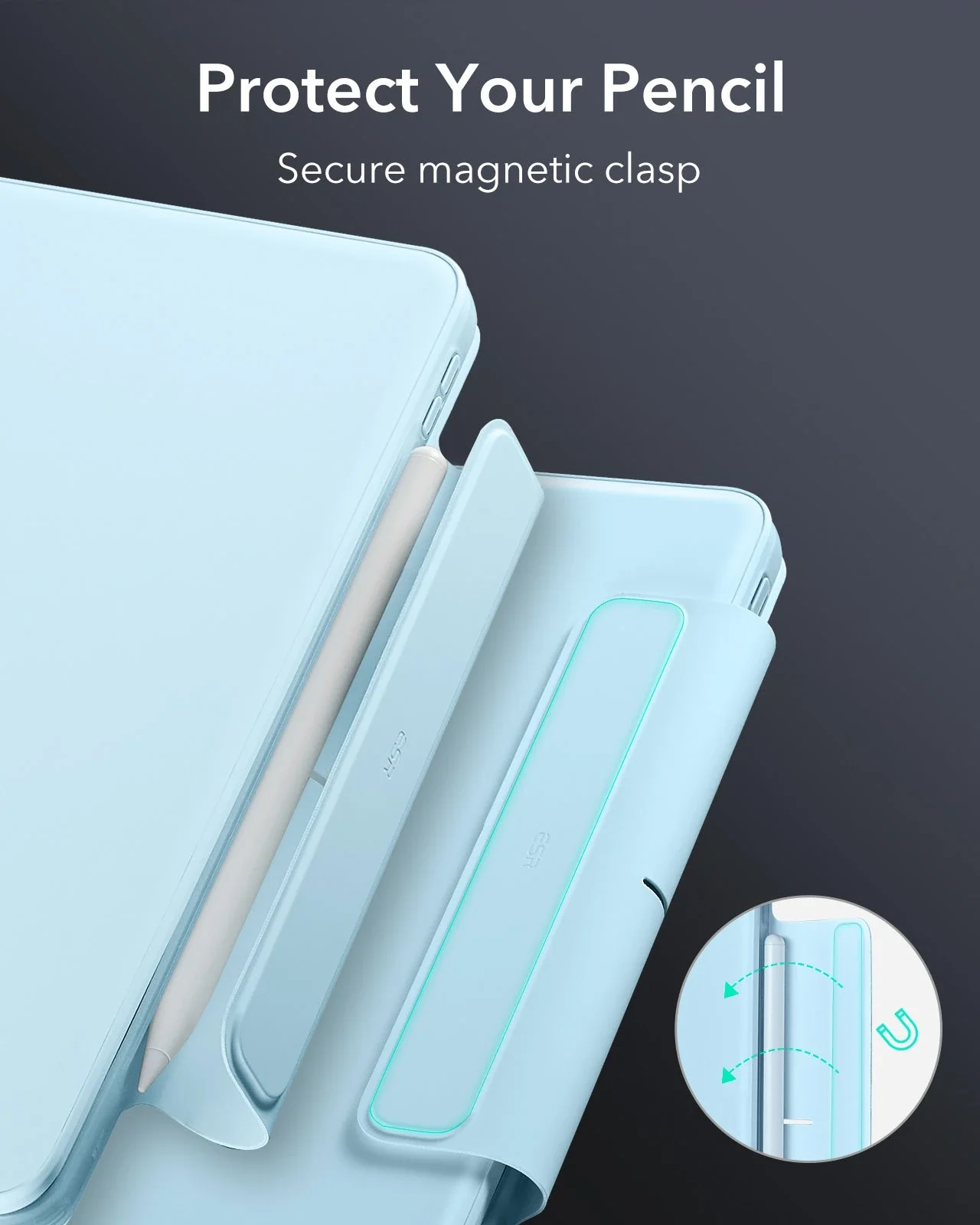 iPad Air 13" (M4) 2026 Rebound Magnetic Keyboard Case 360 - US Layout-Blue - Image 9