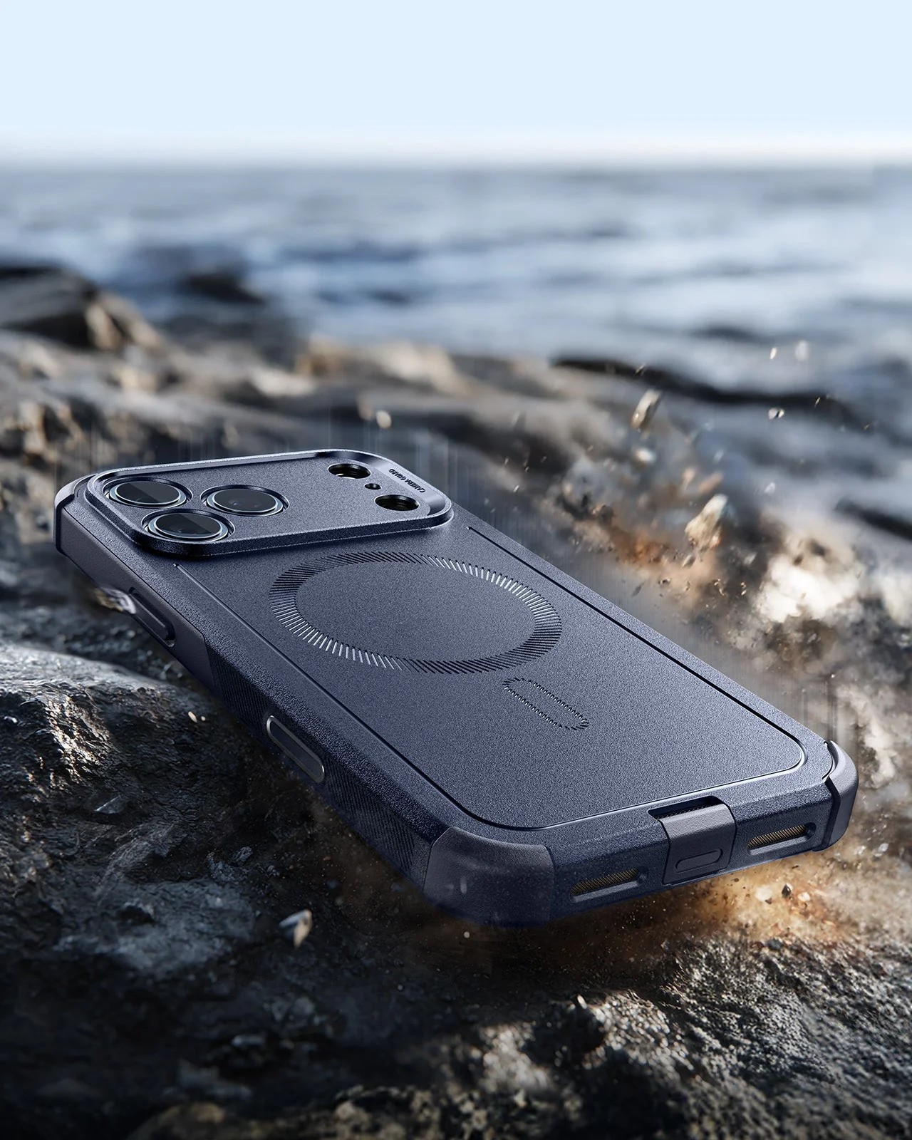 iPhone 17 Pro Max Cyber Tough Magnetic Case (Camera Control) - Navy Blue - Image 6