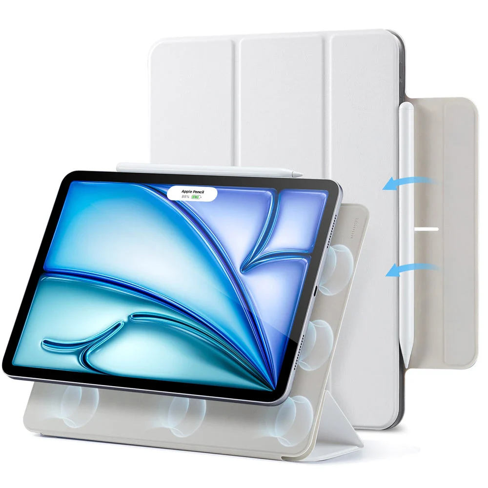 iPad Air 11" (M4) 2026 Rebound Magnetic Case - Brilliant White