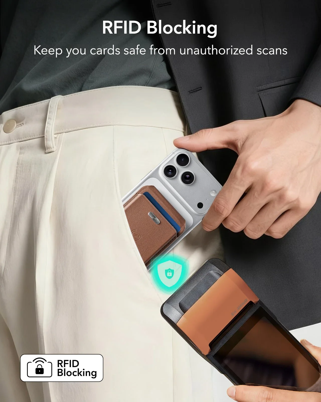 Geo Magnetic Wallet Stand - Brown - Image 7