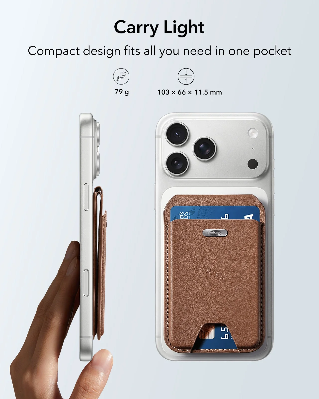 Geo Magnetic Wallet Stand - Brown - Image 9