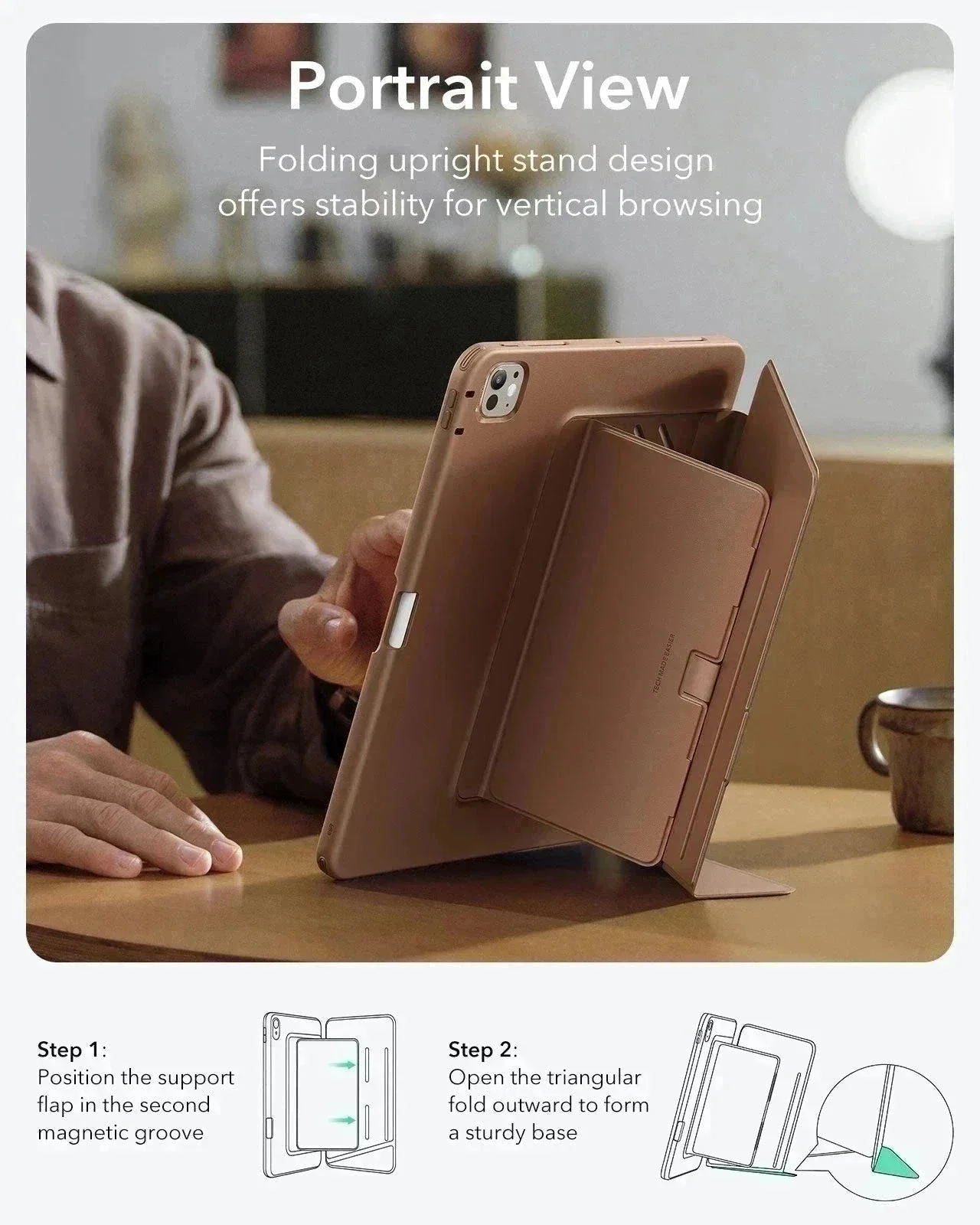 iPad Pro 11ʺ (2025) Flip Transformation Bundle - Brown - Image 3