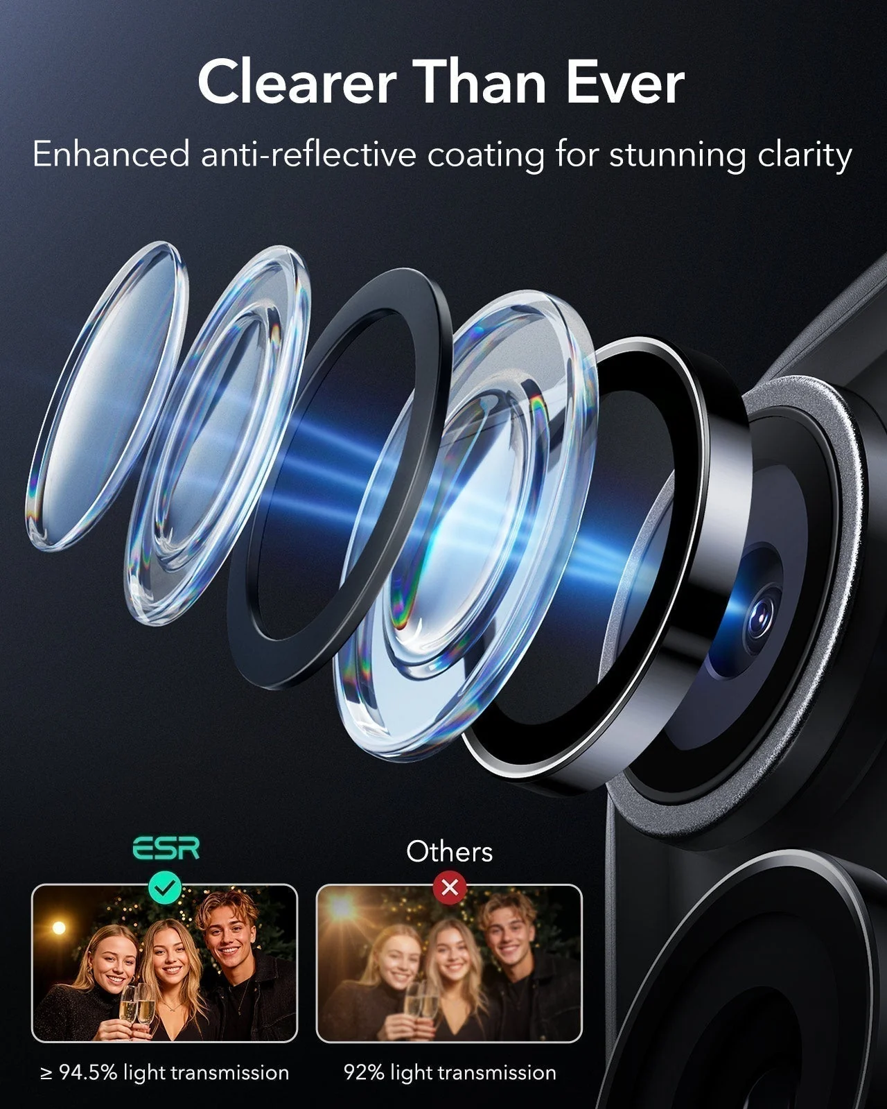 iPhone 17 Pro Max/17 Pro Armorite®️ Camera Lens Protector - Black - Image 5