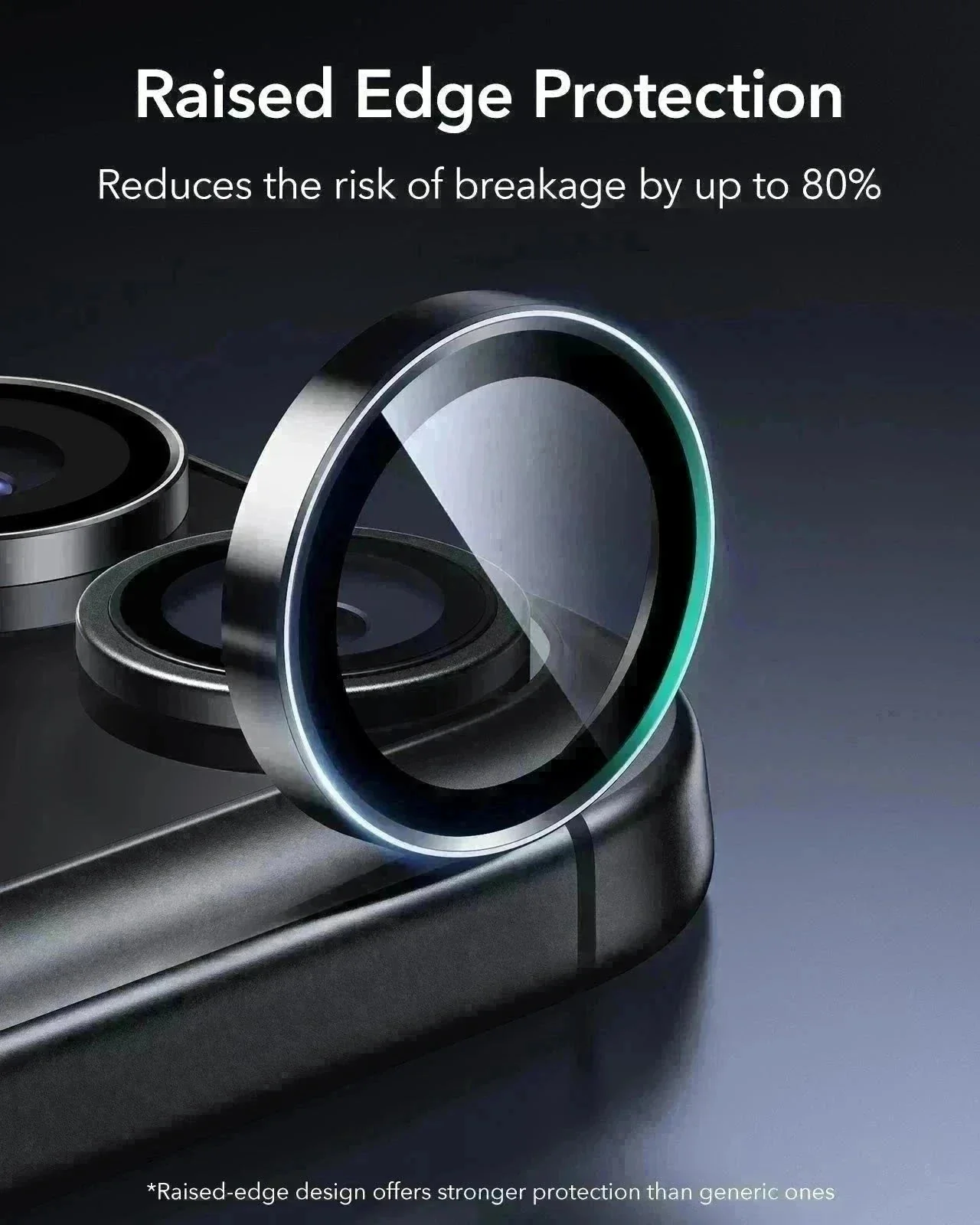 iPhone 17 Pro Max/17 Pro Armorite®️ Camera Lens Protector - Black - Image 3