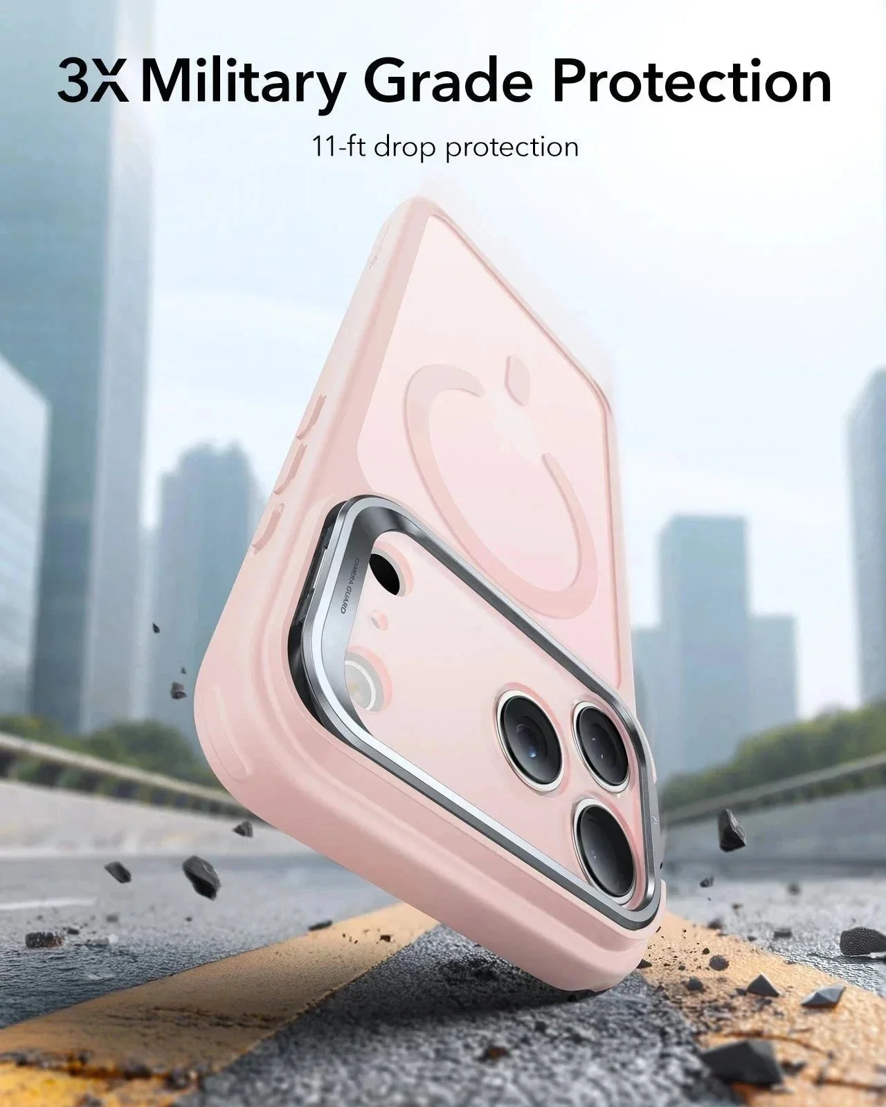 iPhone 17 Pro Max Bundle Classic Hybrid Magnetic Case (Camera Control, Stash Stand) and Armorite Screen Protector - Frosted Bubblegum Pink - Image 4