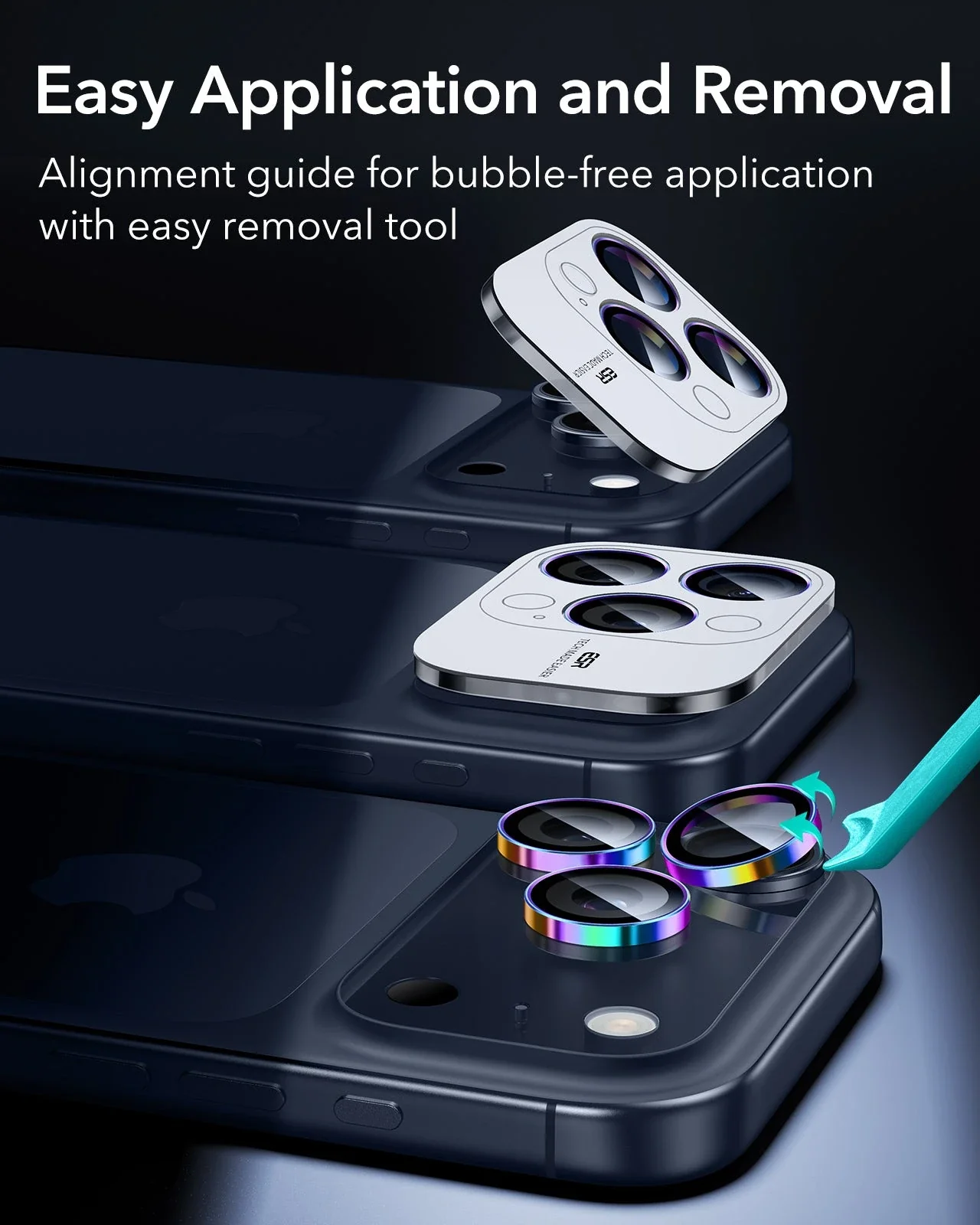 iPhone 17 Pro Max/17 Pro Armorite®️ Camera Lens Protector - Chromatic - Image 7