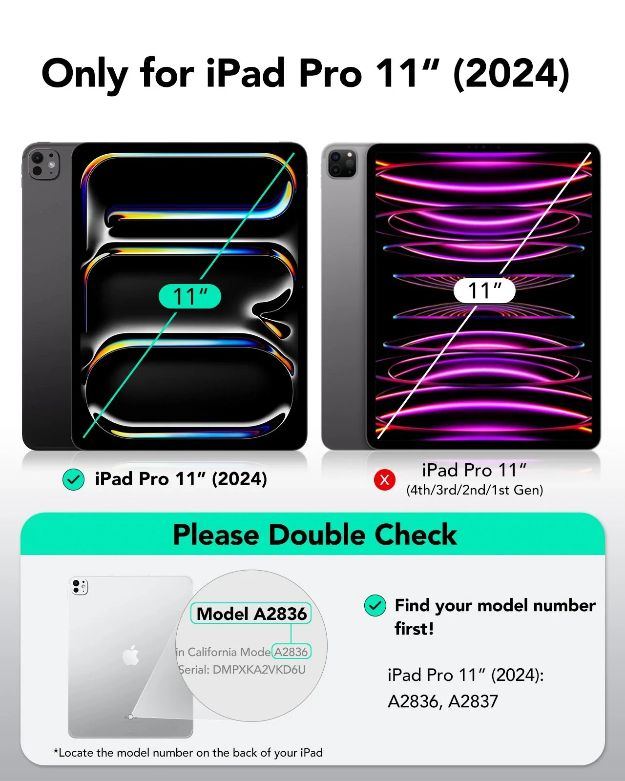 iPad Pro 11" (2024) UltraFit Classic Screen Protector – 2 Pack - Image 2