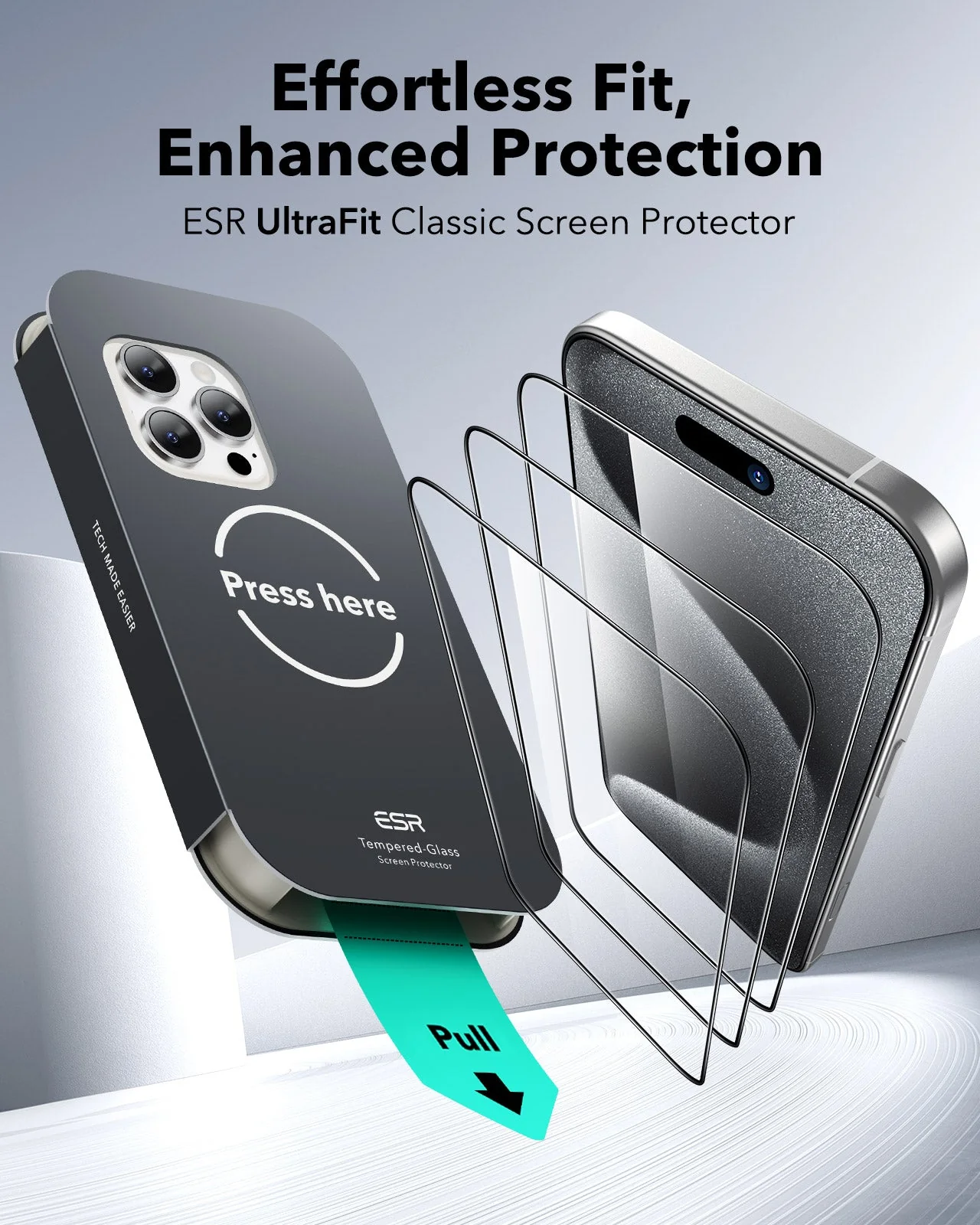 iPhone 15 Pro Max UltraFit Classic Screen Protector -3 Pack - Image 2