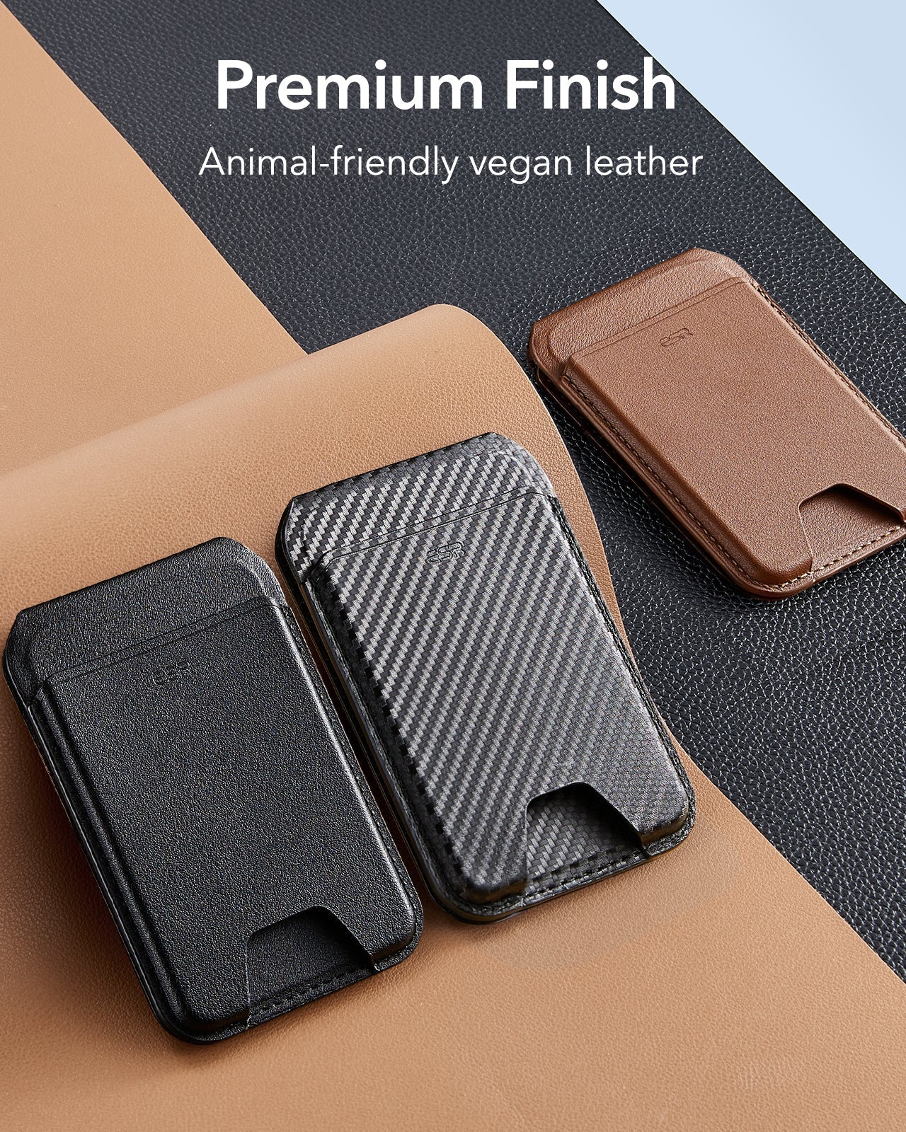 Classic Magnetic Wallet Stand for 5 cards - Midnight Black - Image 8