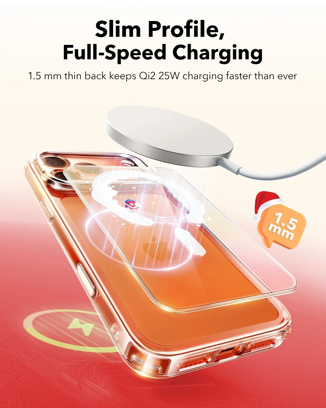 iPhone 17 Pro Max Classic Hybrid Magnetic Case (Camera Control, Stash Stand) - Santa Skater - Image 8