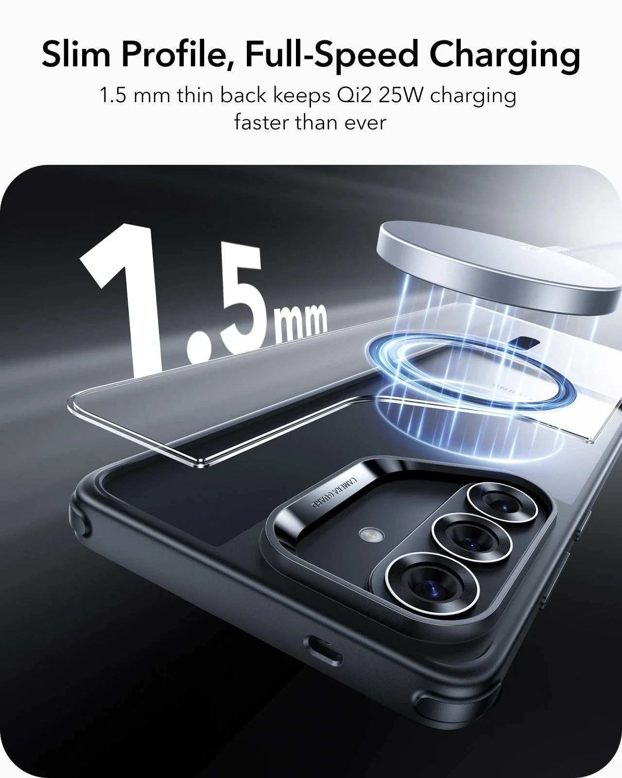 Galaxy S26 Plus Classic Hybrid Magnetic Case - Clear Black - Image 7