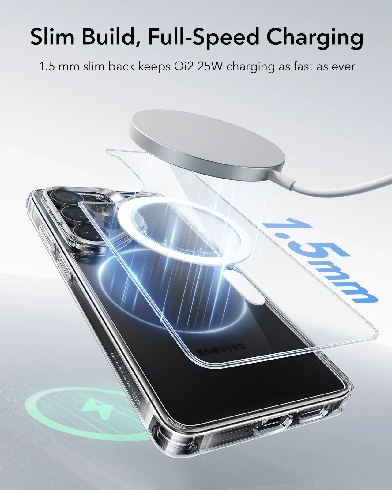 Galaxy S26 Ultra Bundle Classic Hybrid Magnetic Case (Stash Stand) and Armorite® Pro Screen Protector - Clear - Image 5