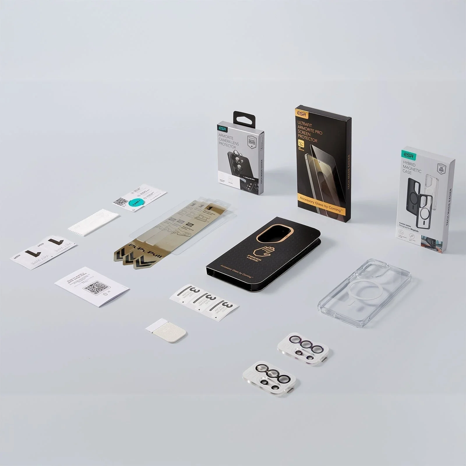 Galaxy S26 Ultra Bundle Classic Hybrid Magnetic Case and Armorite® Pro Screen Protector - Clear - Image 2