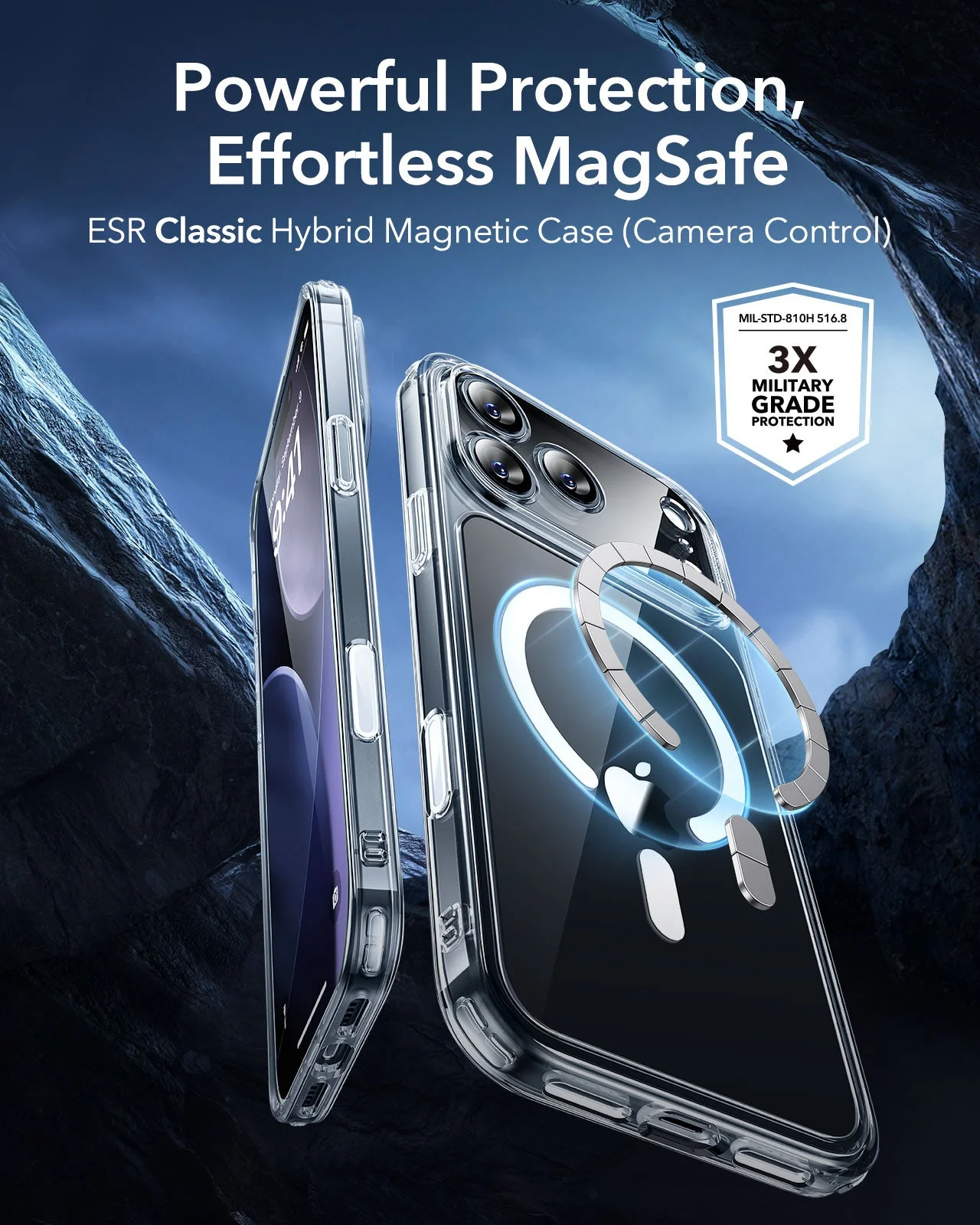 iPhone 17 Pro Classic Hybrid Magnetic Case (Camera Control) - Clear - Image 2
