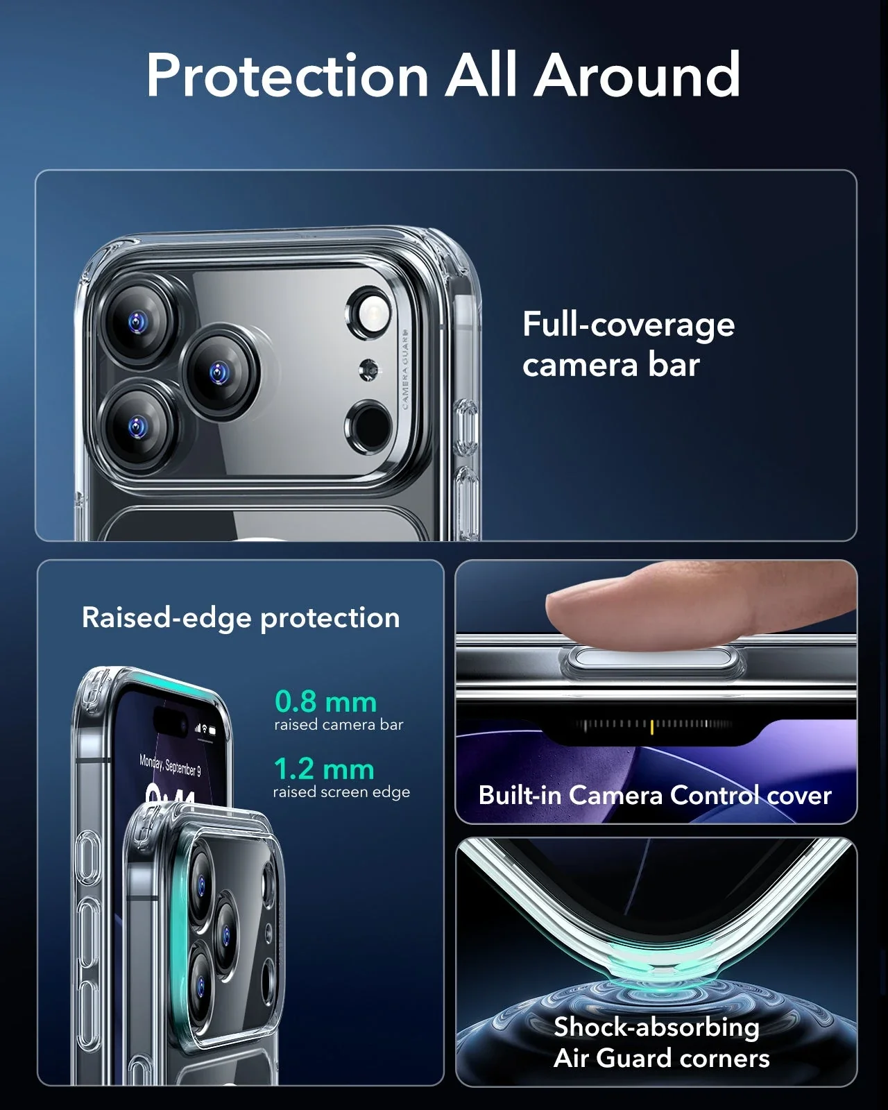 iPhone 17 Pro Classic Hybrid Magnetic Case (Camera Control) - Clear - Image 3
