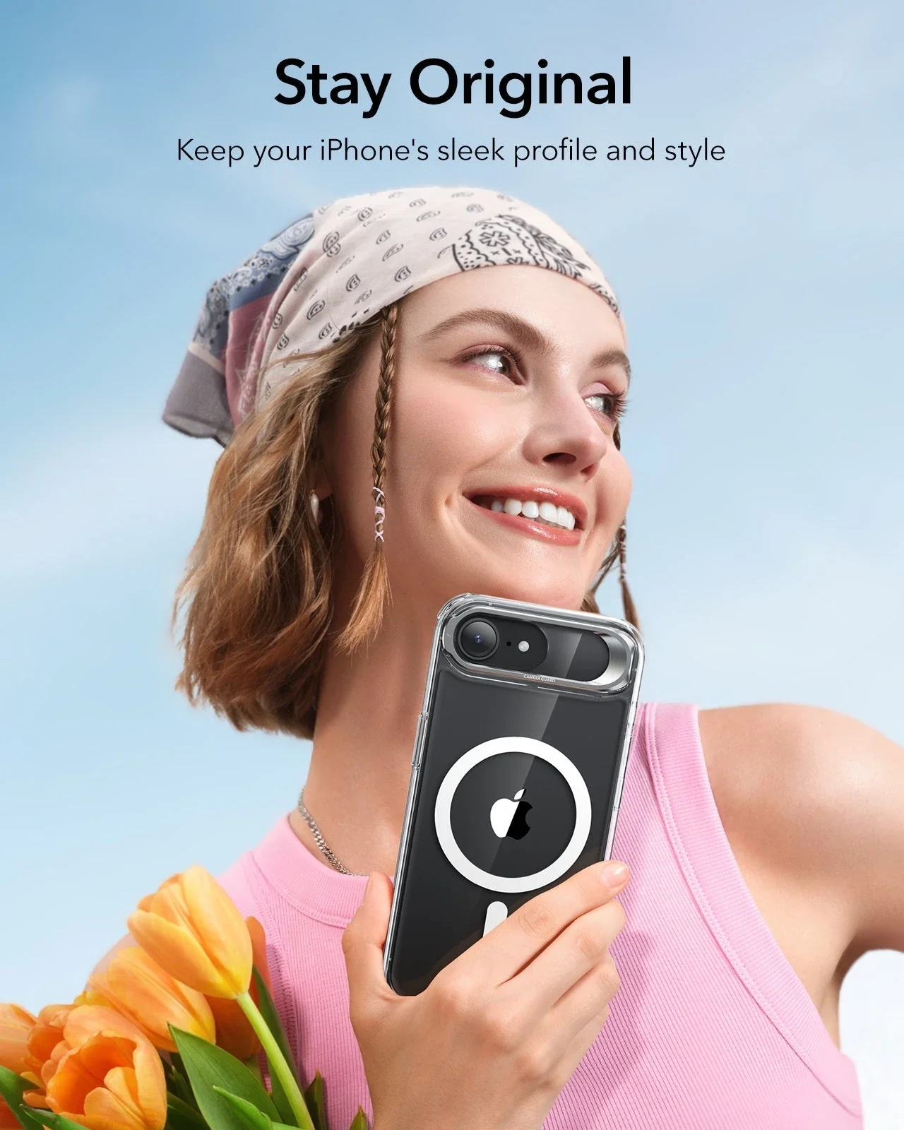 iPhone 17e Classic Hybrid Magnetic Case (Stash Stand) - Clear - Image 8