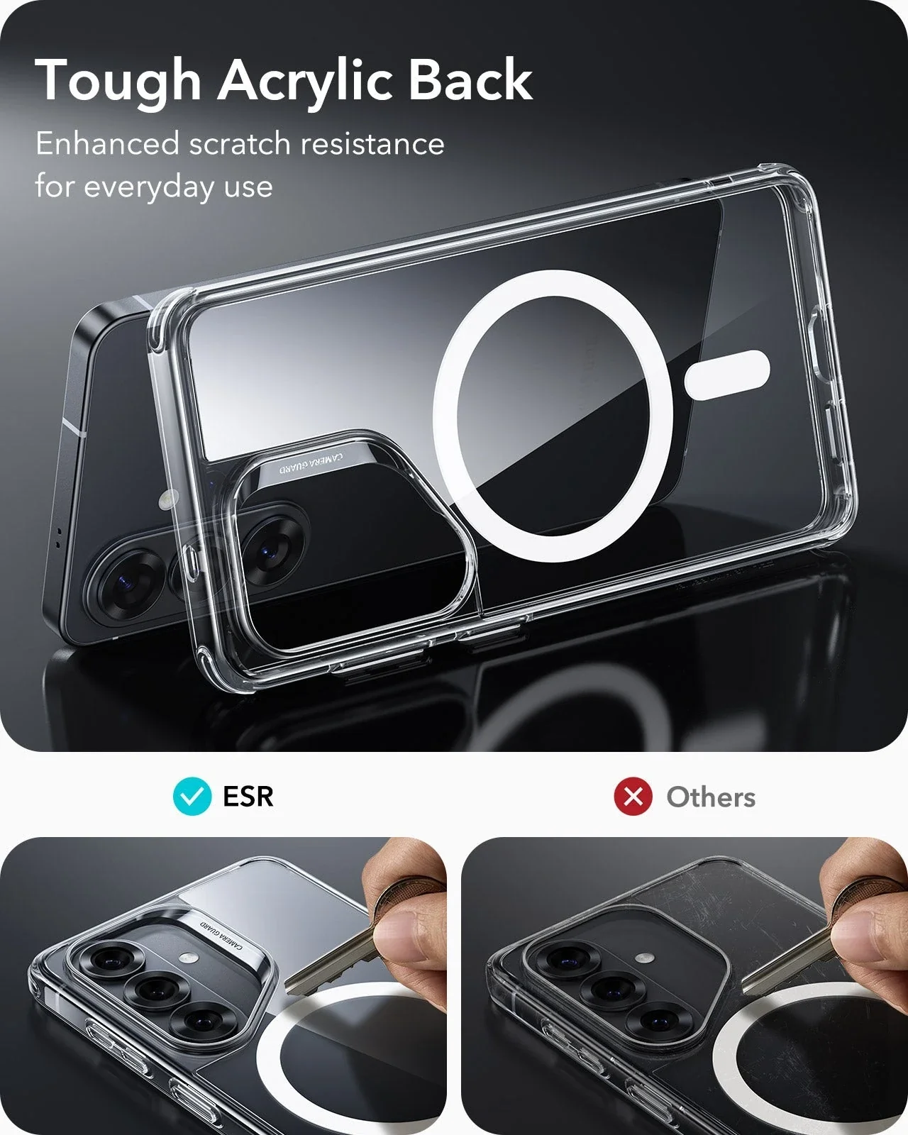 Galaxy S26 Plus Classic Hybrid Magnetic Case - Clear - Image 5