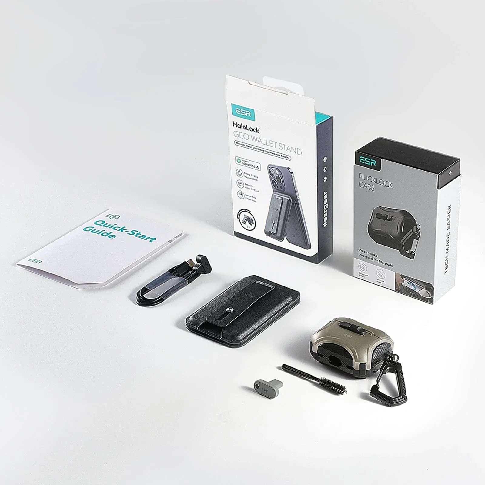 Cyber FlickLock Everyday-Carry Bundle for AirPods Pro (2023/2022/2019) - Dark Blue - Image 2