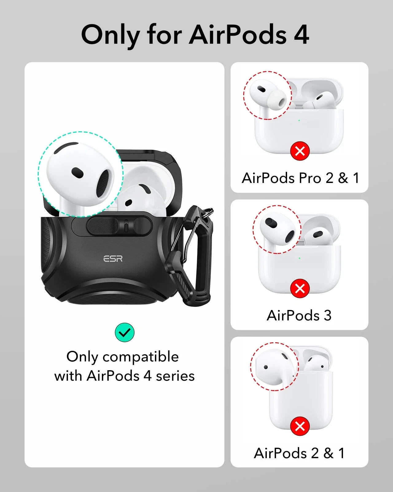 Cyber FlickLock Snap-and-Charge Bundle for AirPods 4 - Black - Image 3