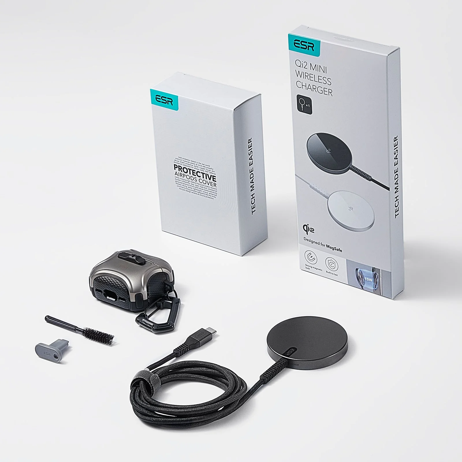 Cyber FlickLock Snap-and-Charge Bundle for AirPods 4 - Dark Purple - Image 2