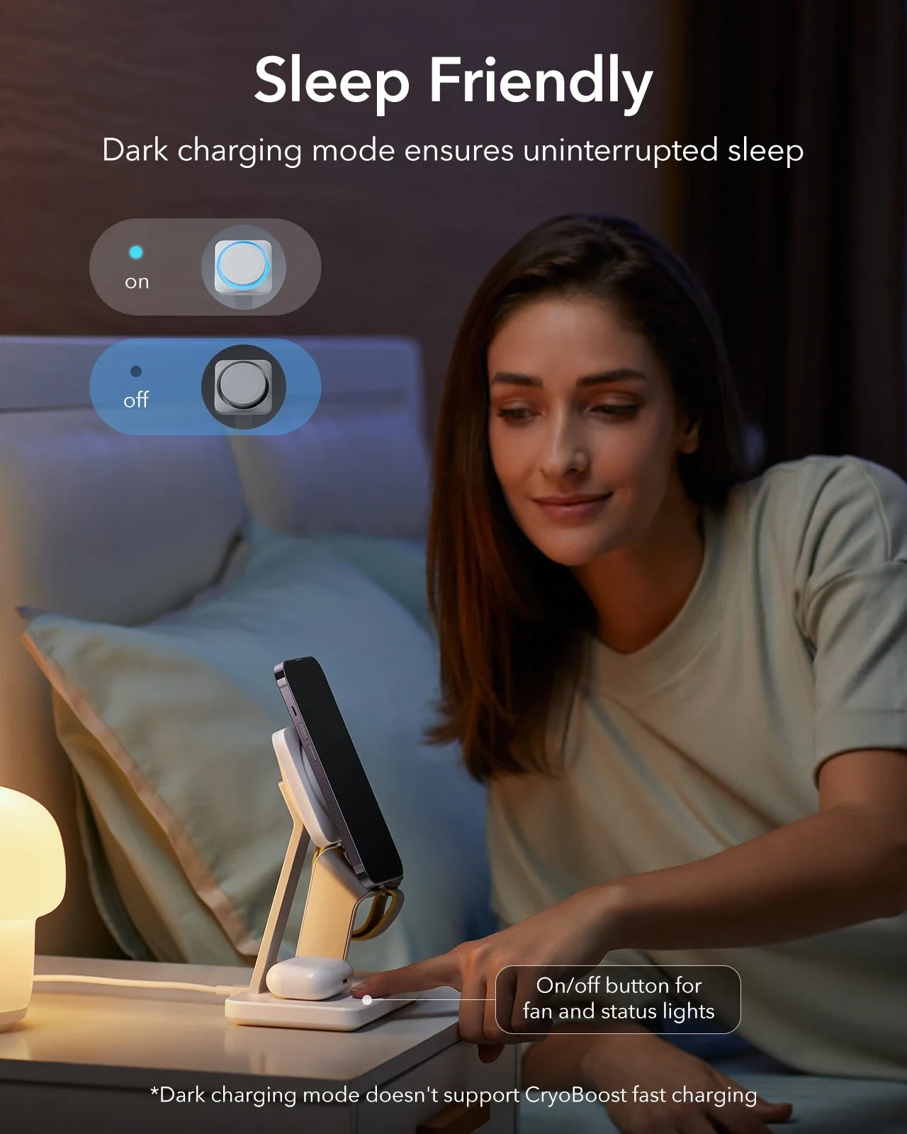 25W 3-in-1 Wireless Charger with MagSafe + CryoBoost - EU Plug - Image 8